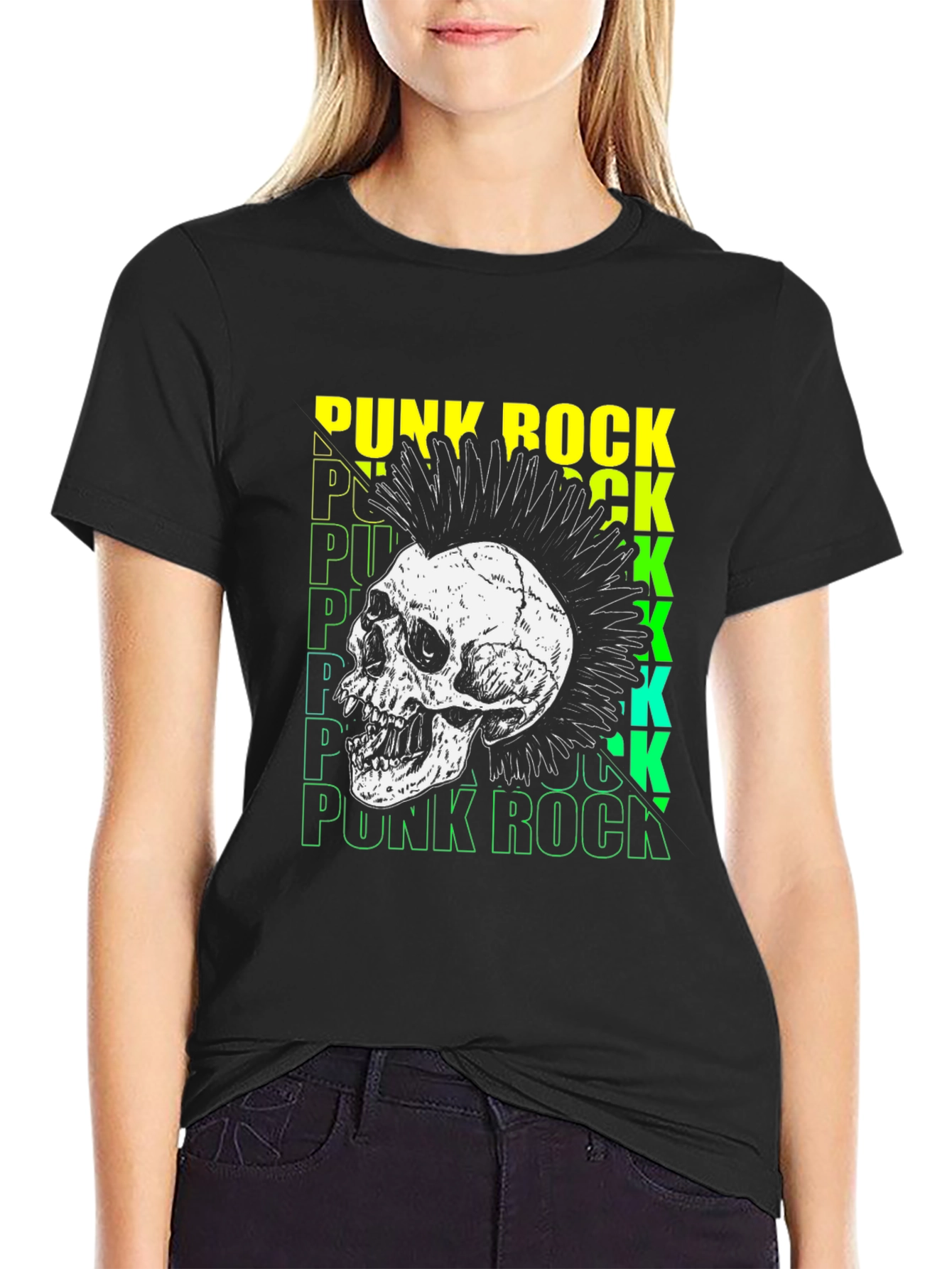 Punk Rock Skull T-Shirt - Edgy Graphic Tee