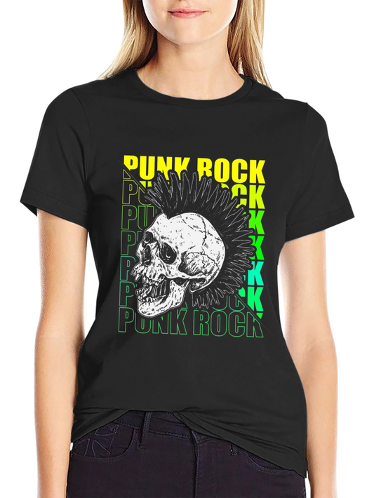 Punk Rock Skull T-Shirt - Edgy Graphic Tee
