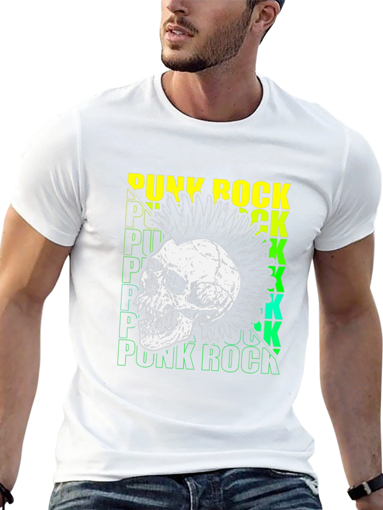 Punk Rock Skull T-Shirt - Edgy Graphic Tee