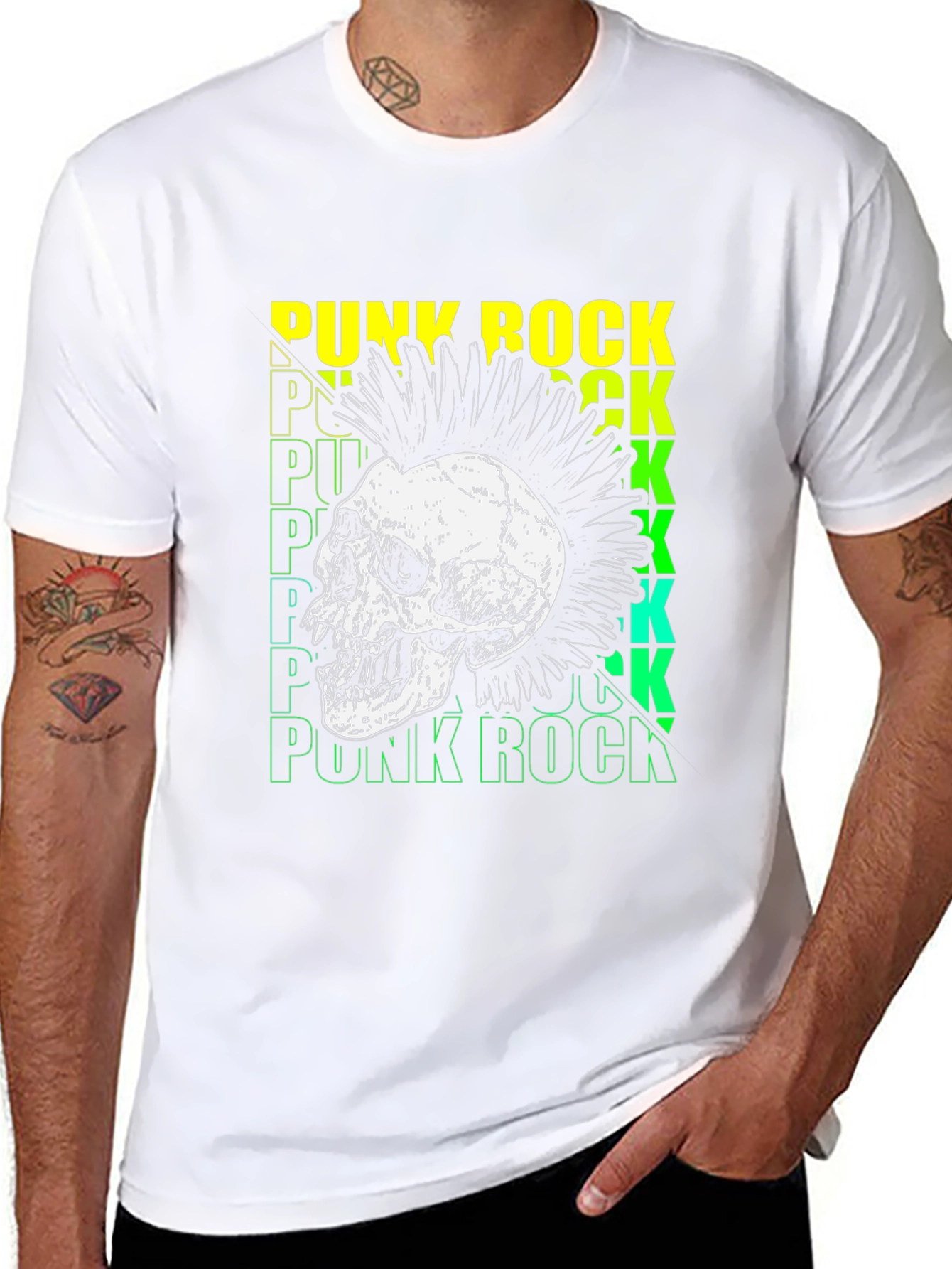 Punk Rock Skull T-Shirt - Edgy Graphic Tee