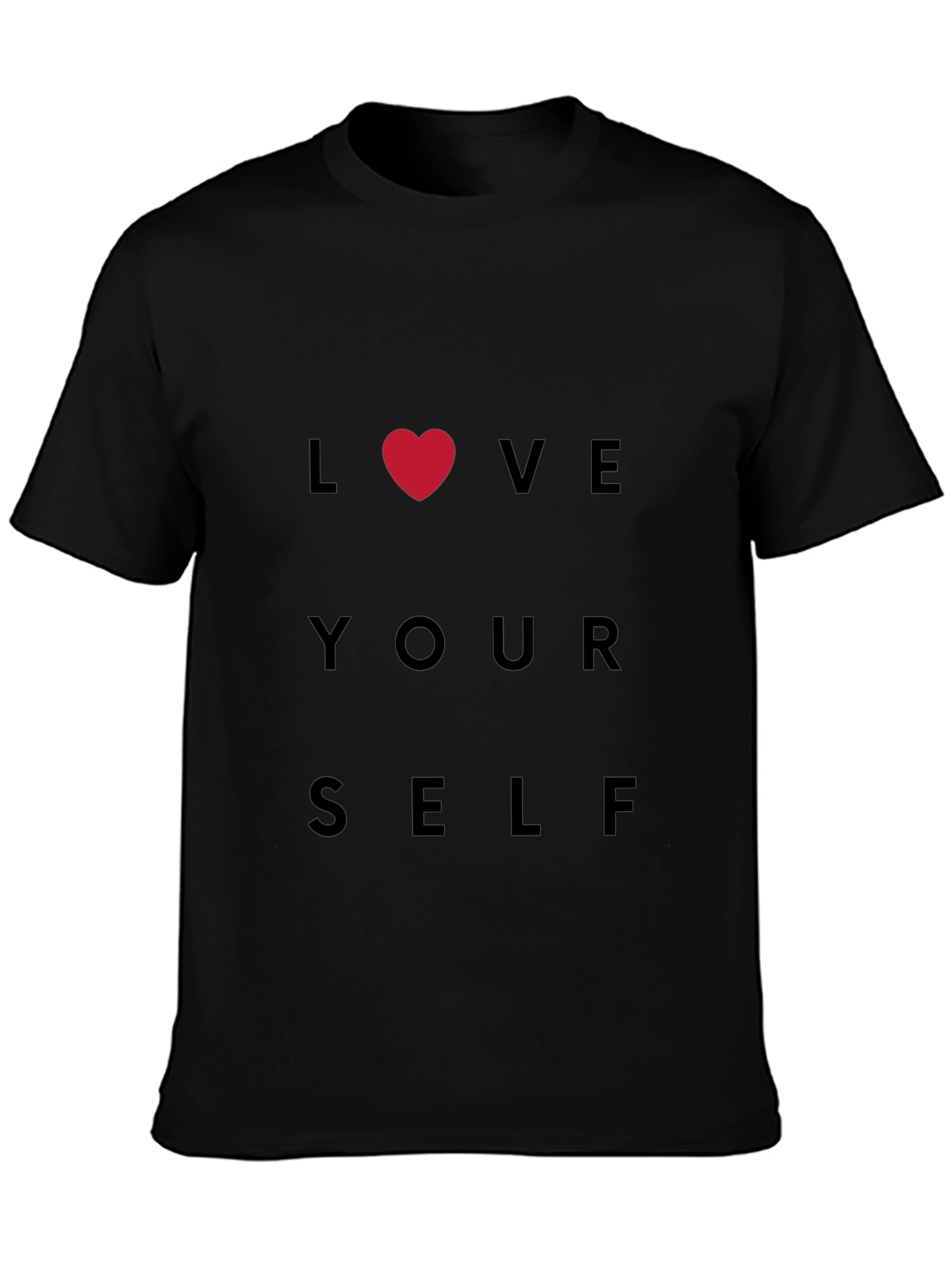 Love Yourself Graphic Tee - Black Cotton T-Shirt