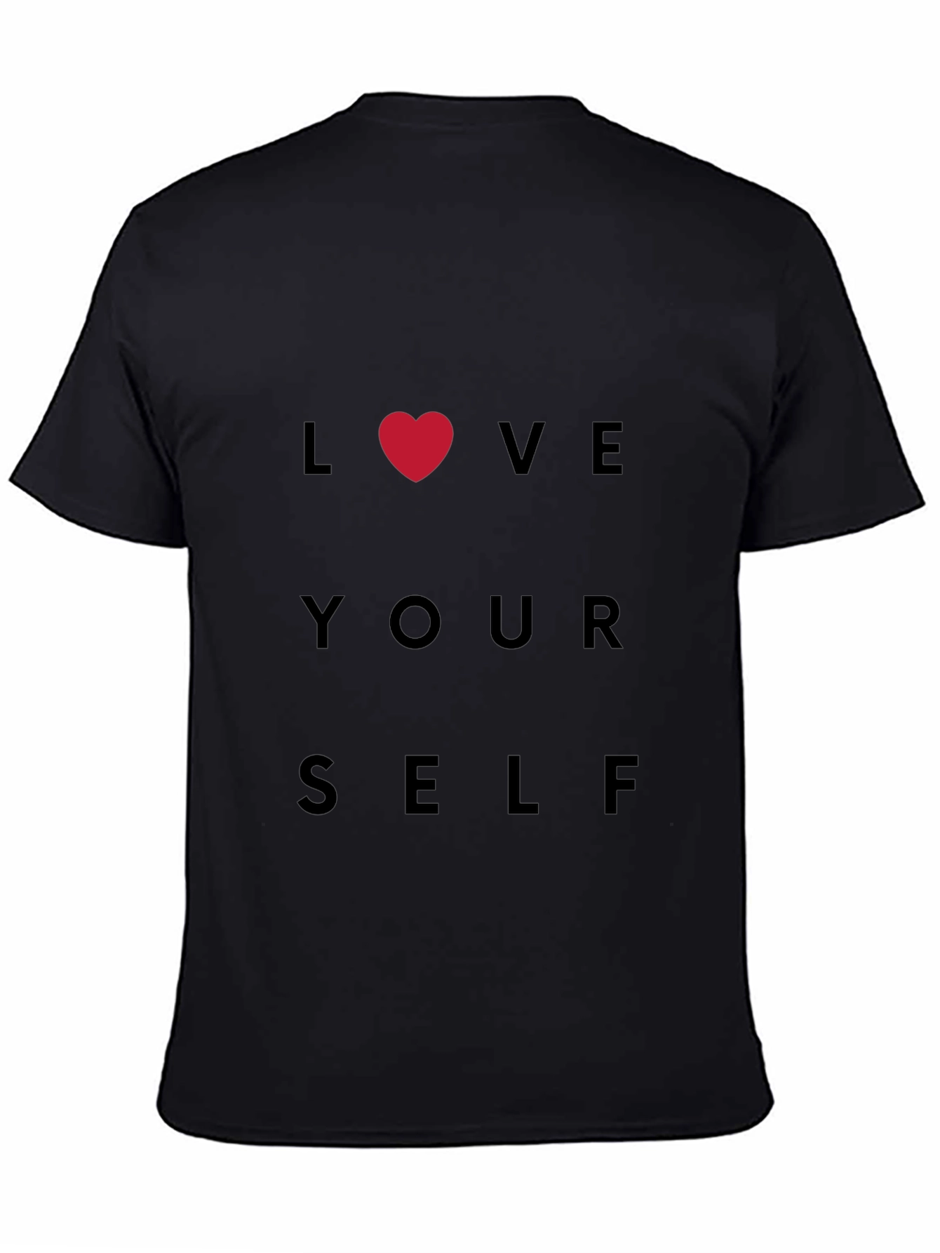 Love Yourself Graphic Tee - Black Cotton T-Shirt