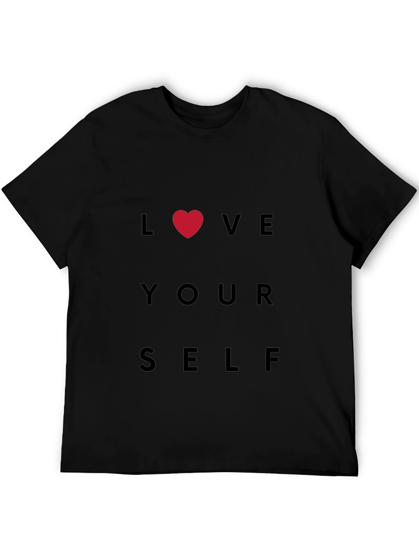Love Yourself Graphic Tee - Black Cotton T-Shirt