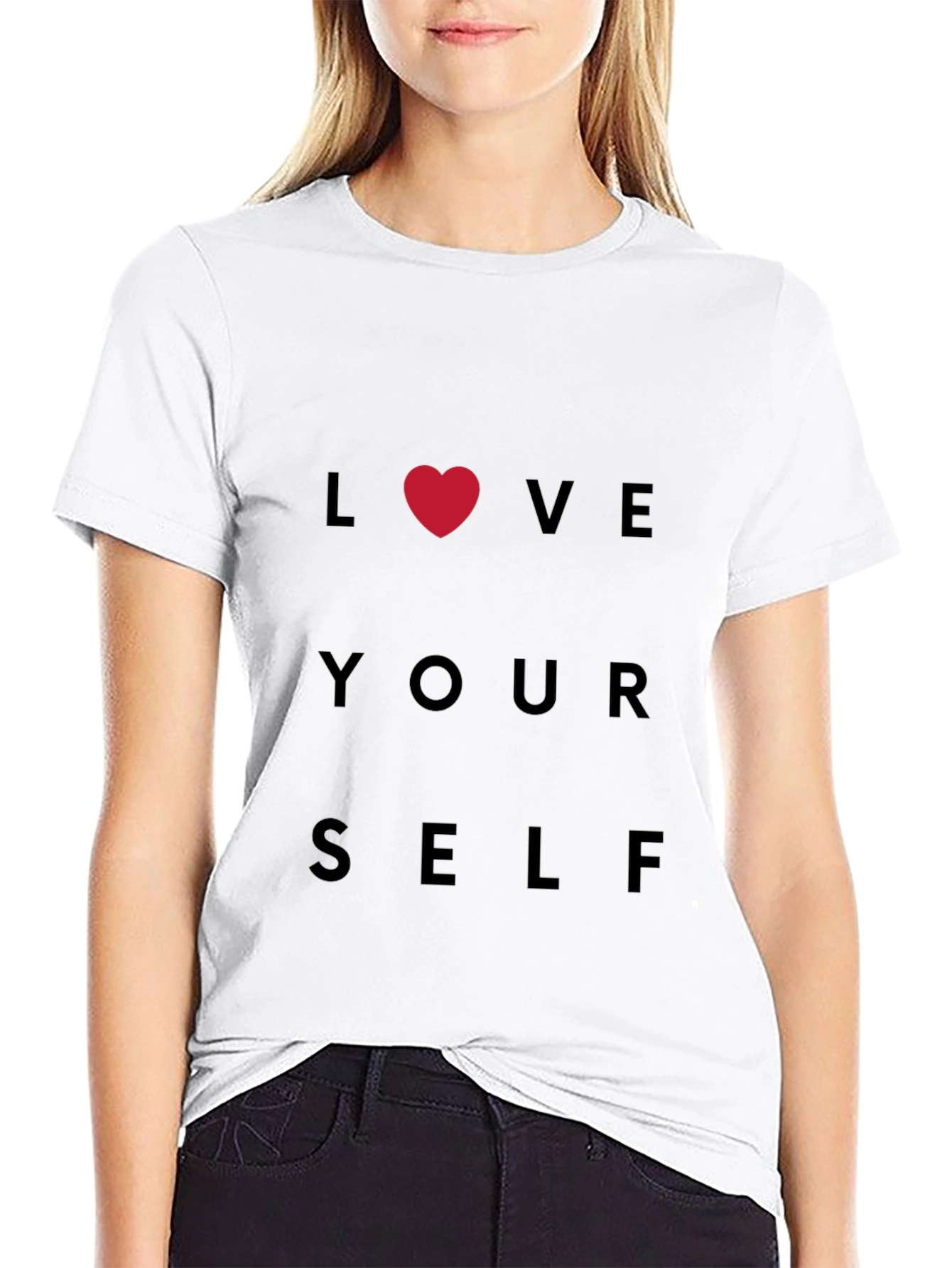 Love Yourself Graphic Tee - Black Cotton T-Shirt