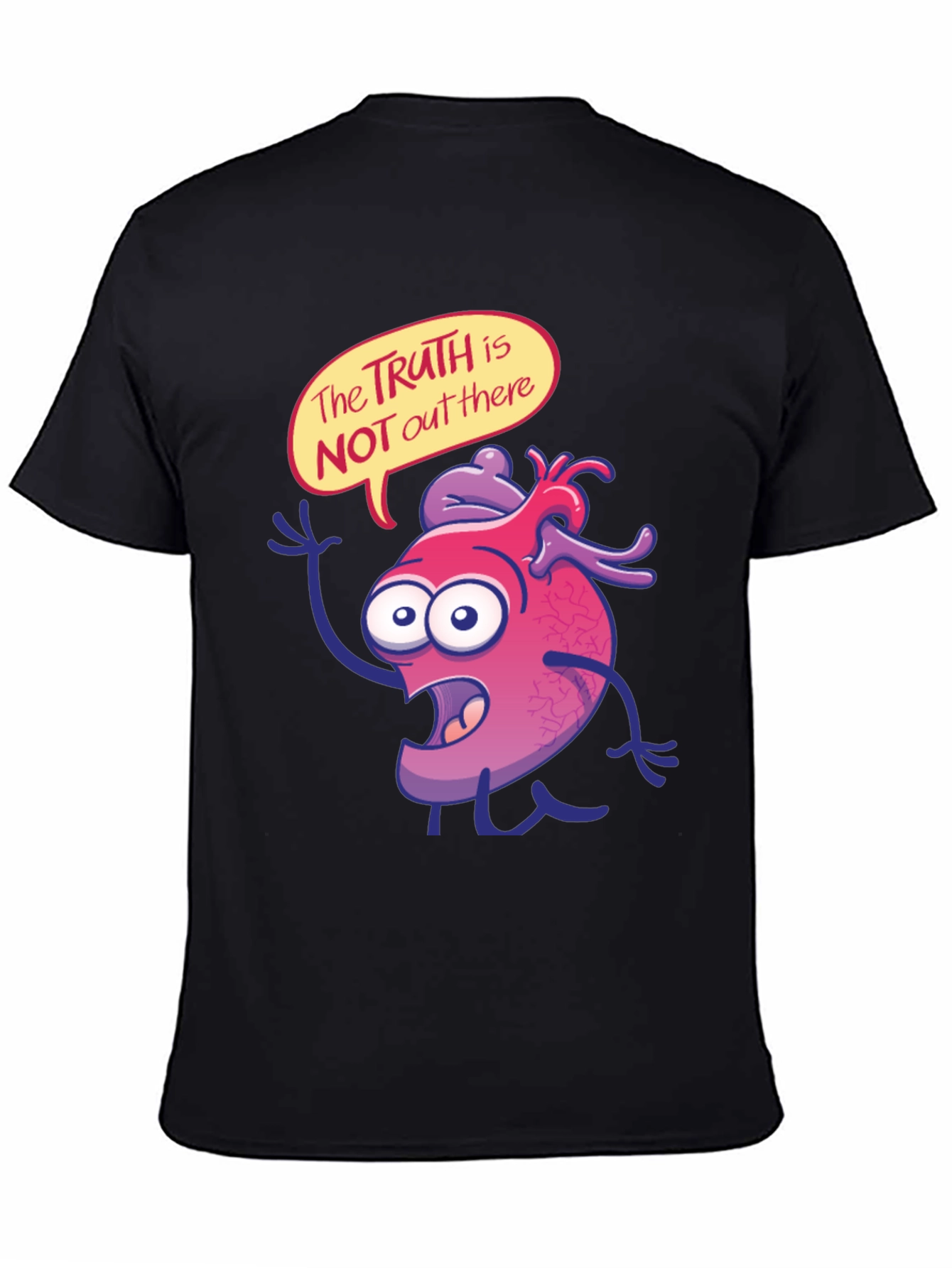 Cartoon Heart Graphic T-Shirt