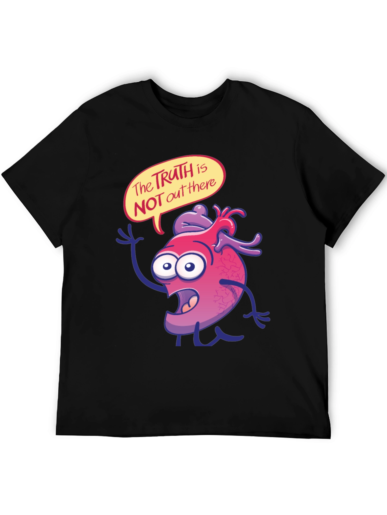 Cartoon Heart Graphic T-Shirt