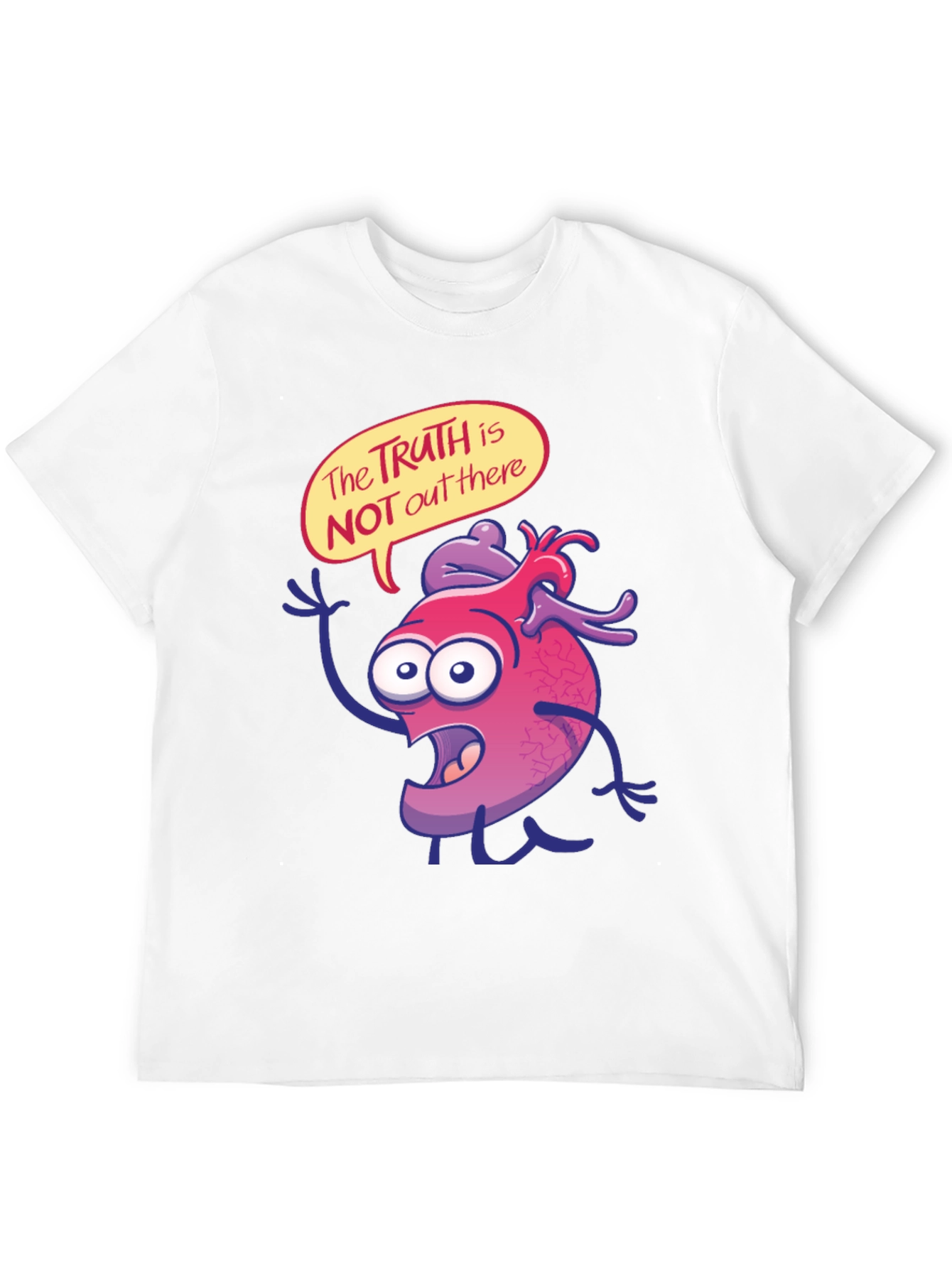 Cartoon Heart Graphic T-Shirt