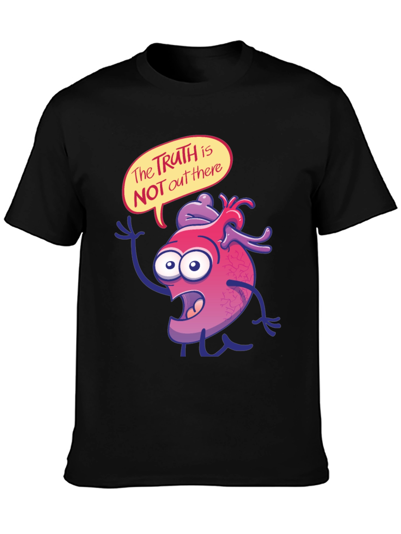 Cartoon Heart Graphic T-Shirt