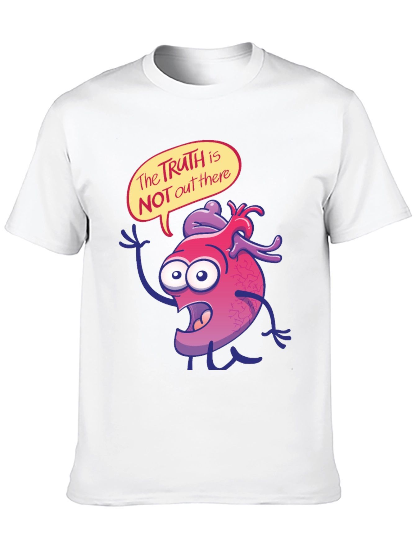 Cartoon Heart Graphic T-Shirt