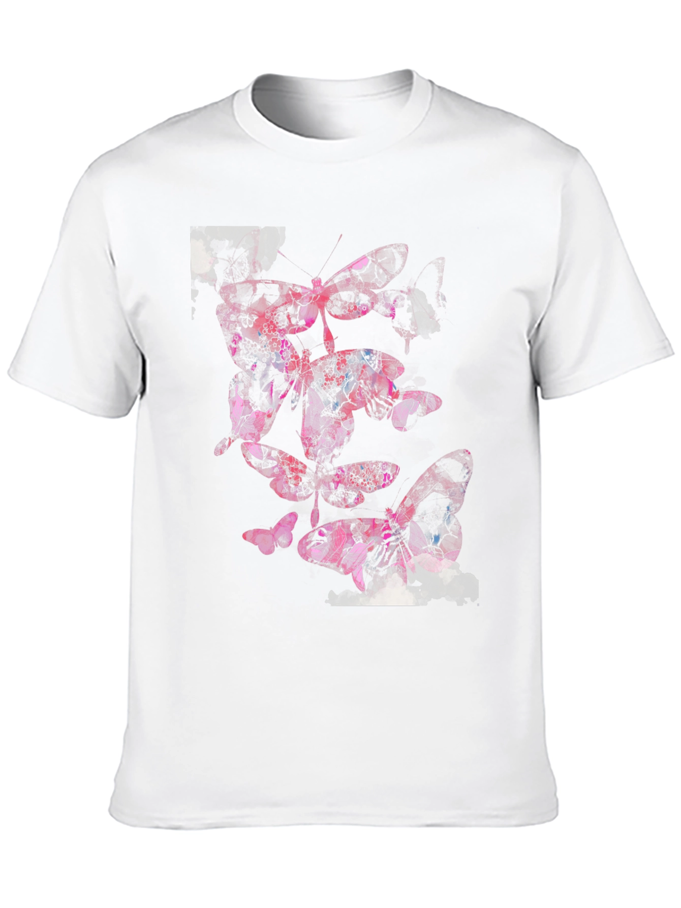 Butterfly Graphic Print Black Casual T-Shirt