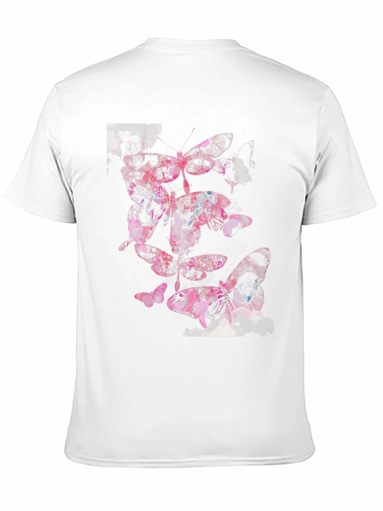Butterfly Graphic Print Black Casual T-Shirt