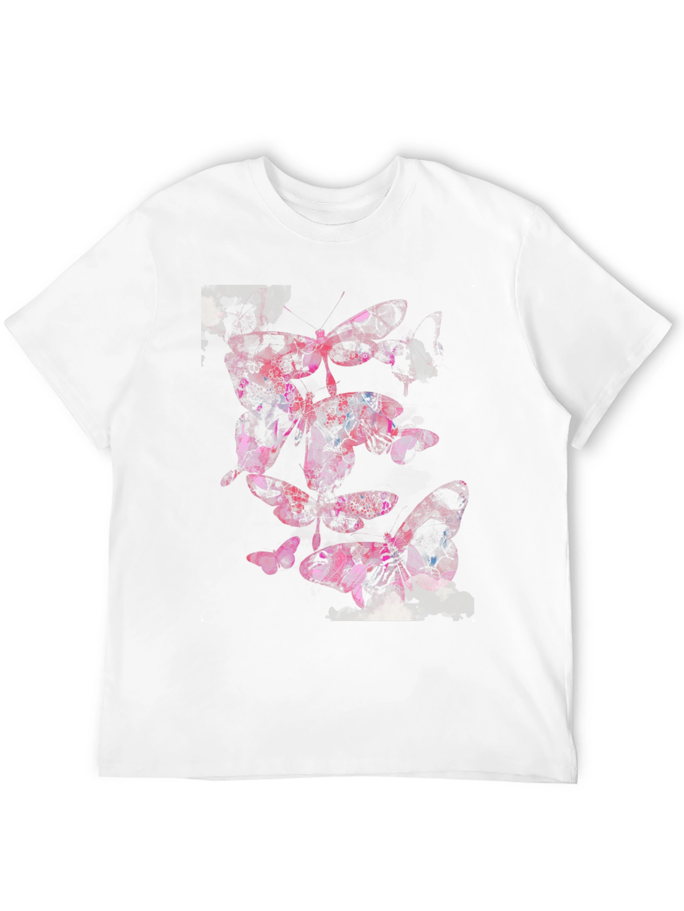 Butterfly Graphic Print Black Casual T-Shirt
