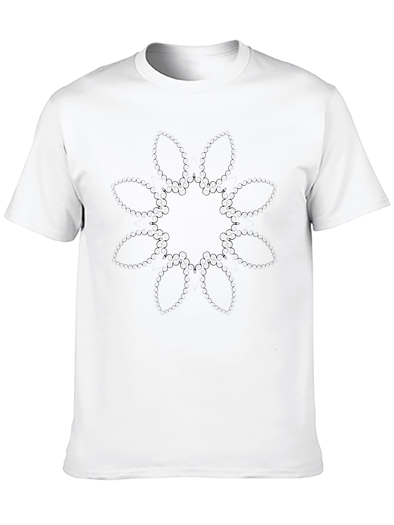 Abstract Floral Graphic Black T-Shirt