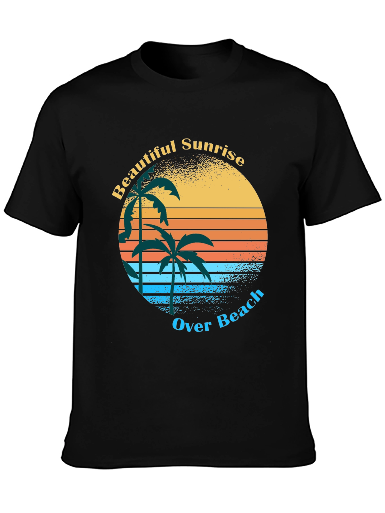 Retro Sunrise Palm Tree Graphic Tee
