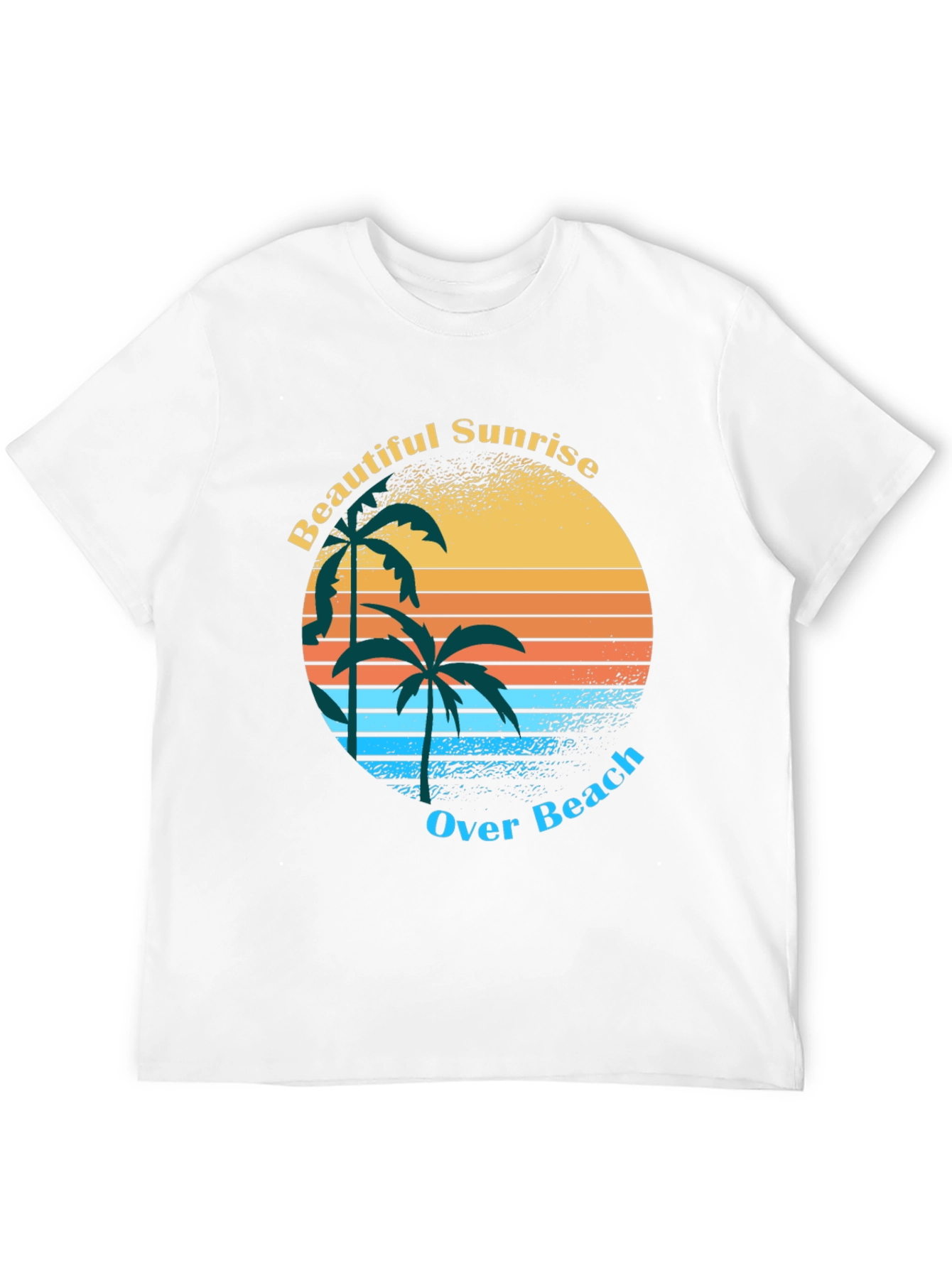 Retro Sunrise Palm Tree Graphic Tee