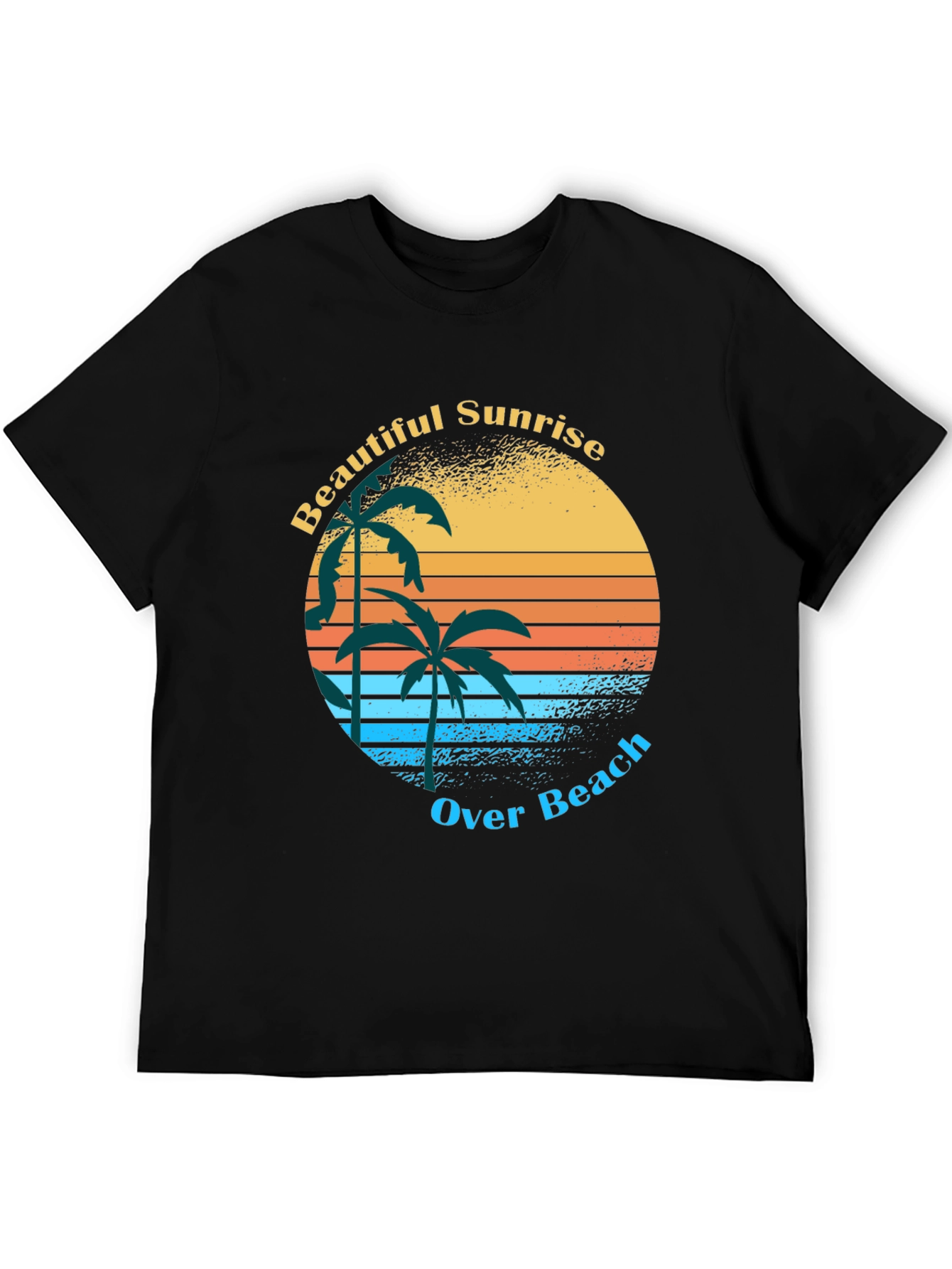 Retro Sunrise Palm Tree Graphic Tee