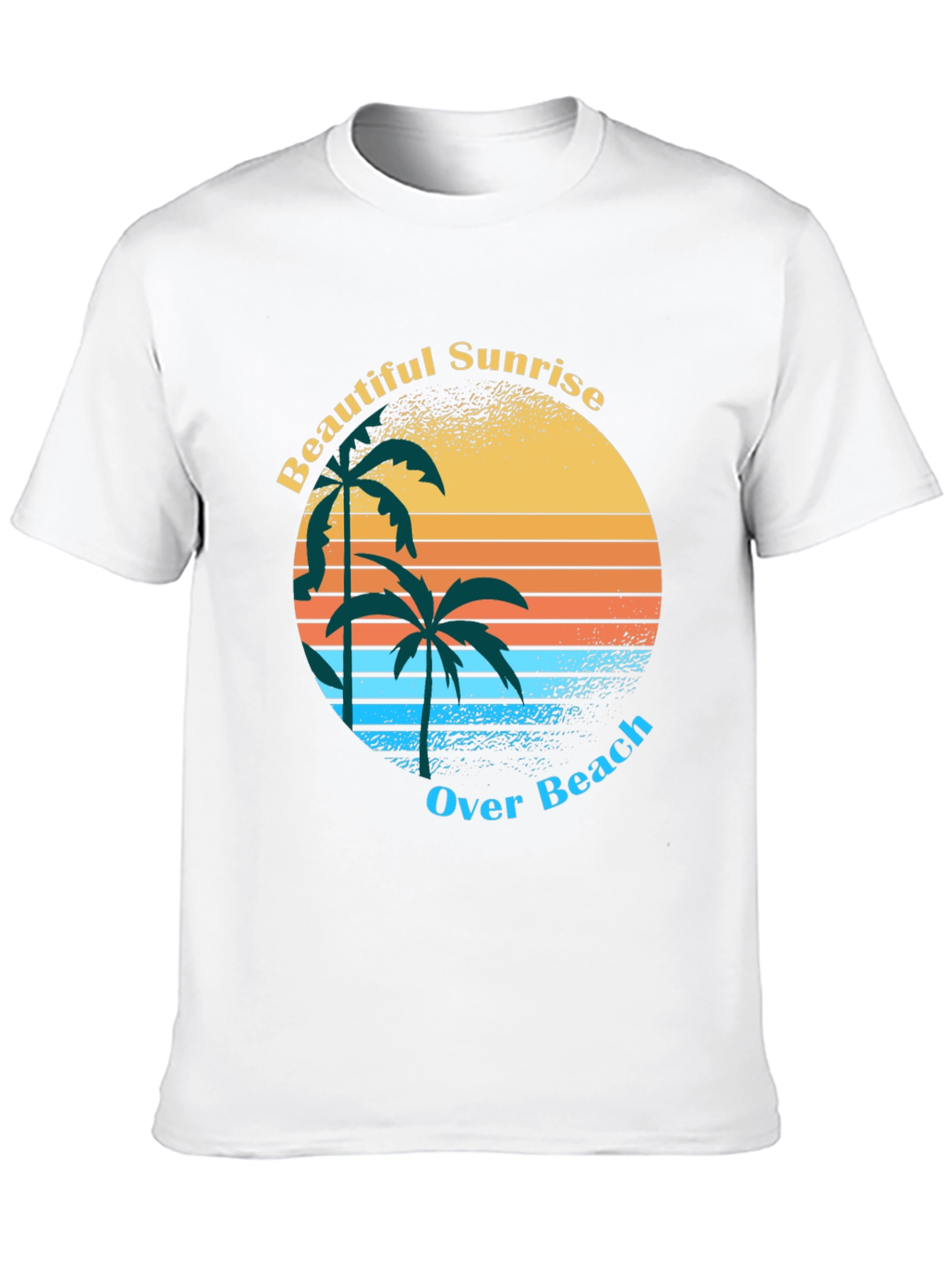 Retro Sunrise Palm Tree Graphic Tee