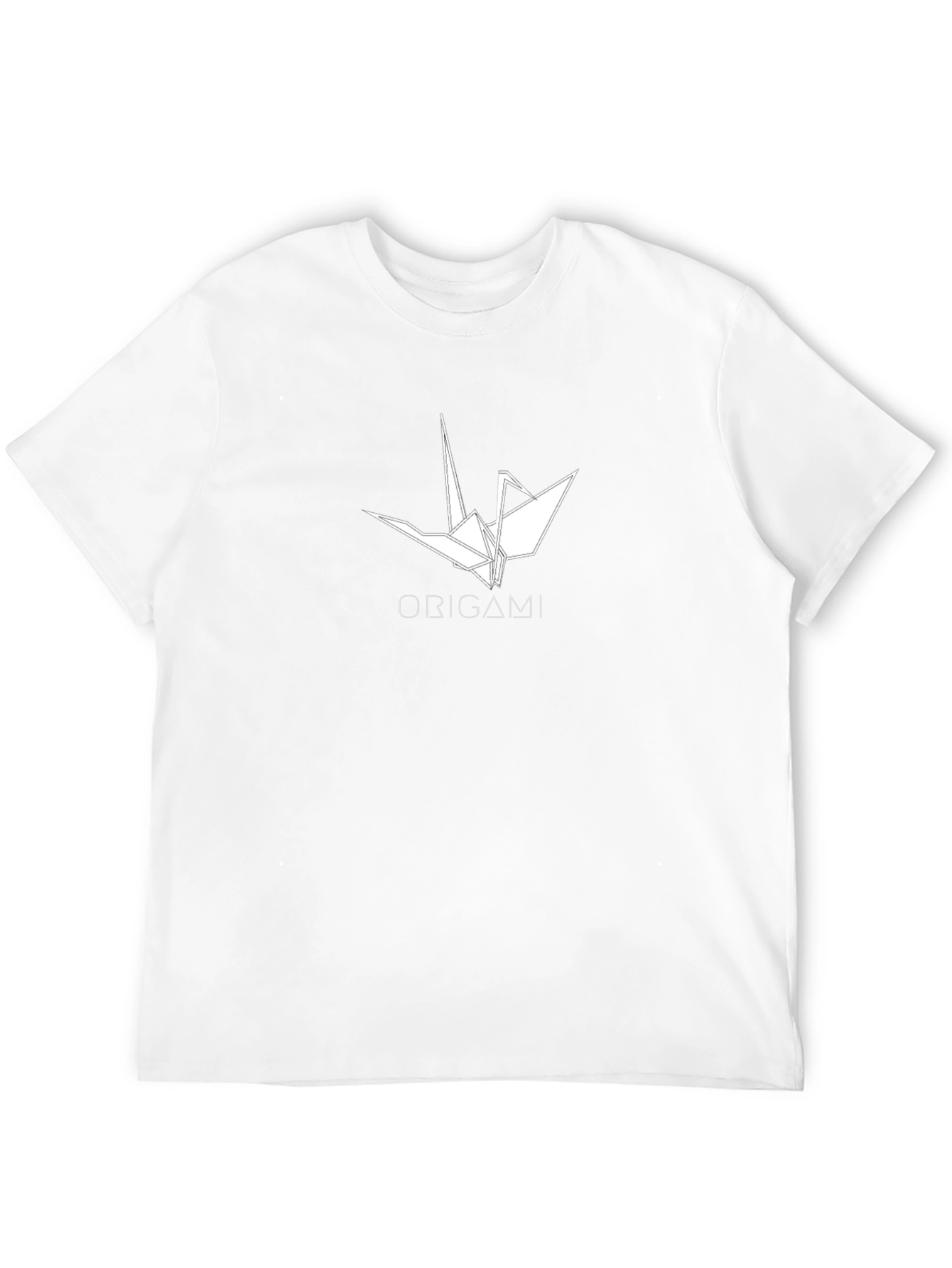 Origami Crane Graphic Black T-Shirt