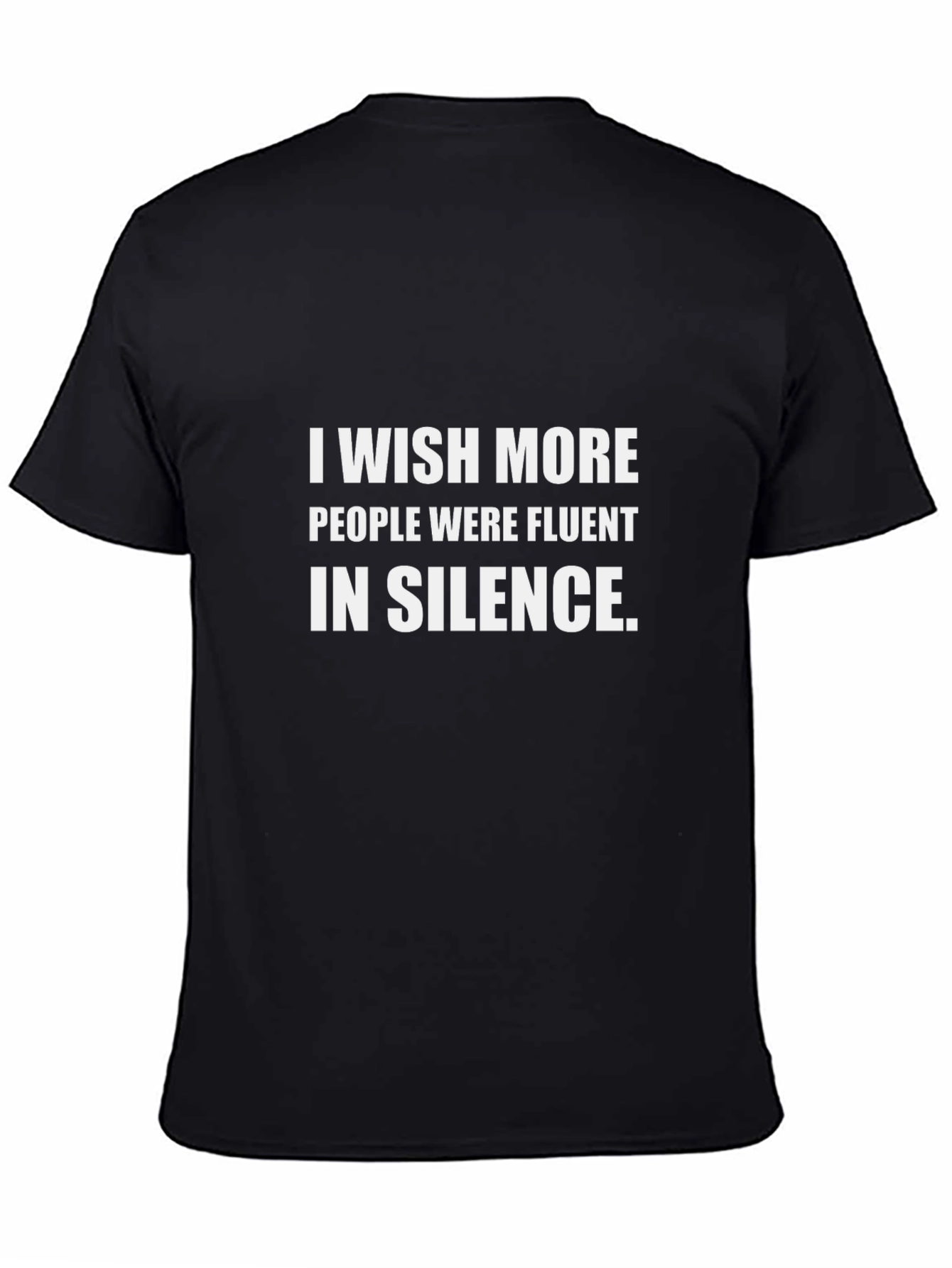 Silent Fluency T-Shirt - Black Crew Neck Tee