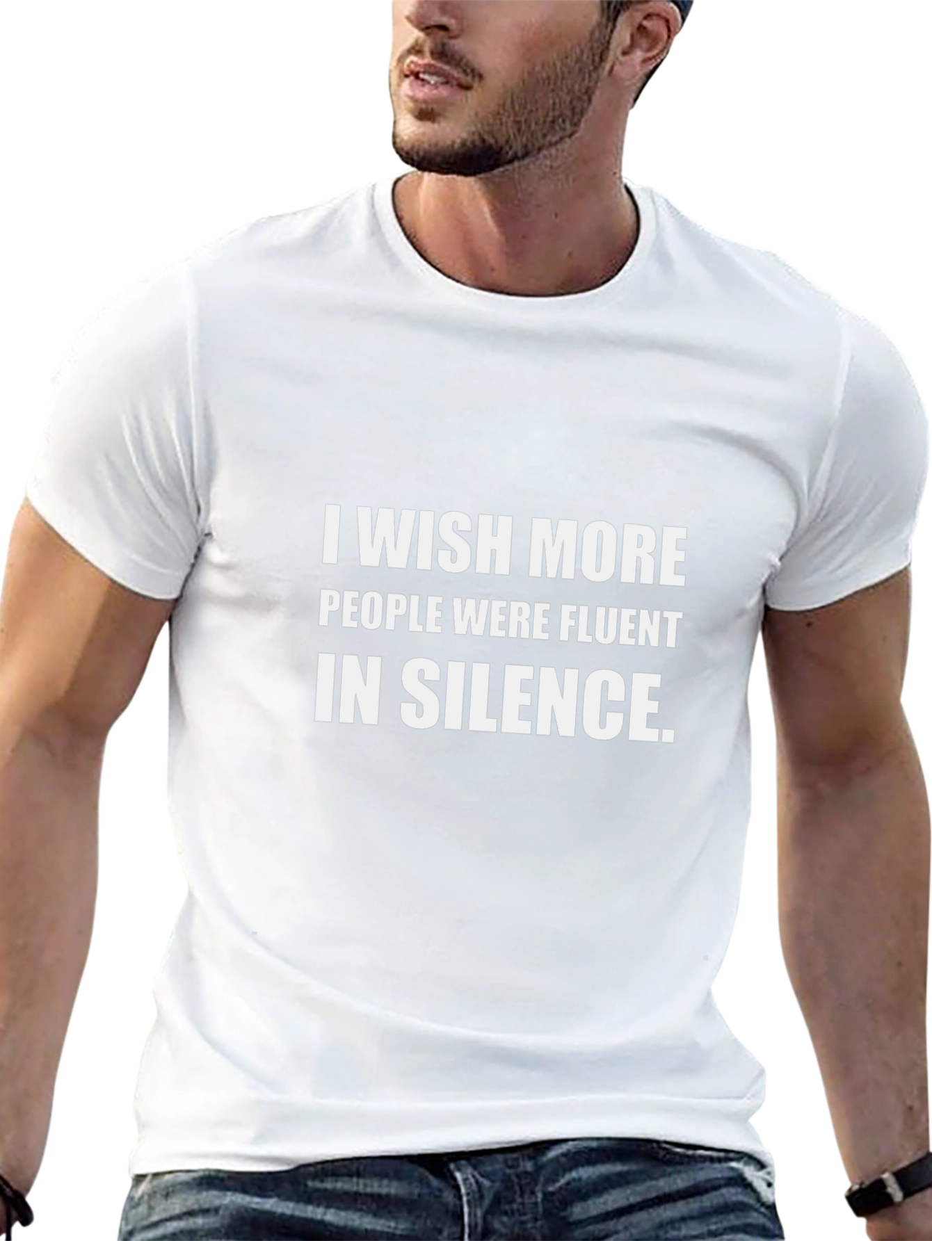 Silent Fluency T-Shirt - Black Crew Neck Tee