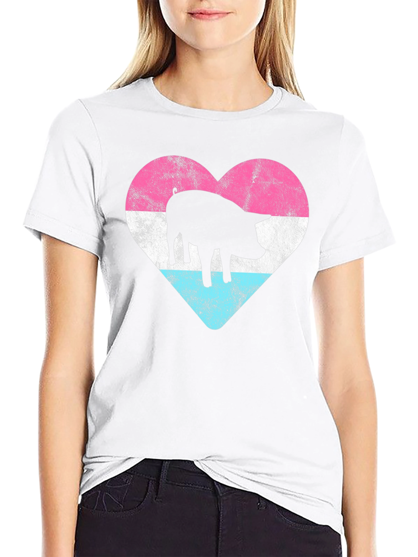 Pig Heart Pride T-Shirt - Black