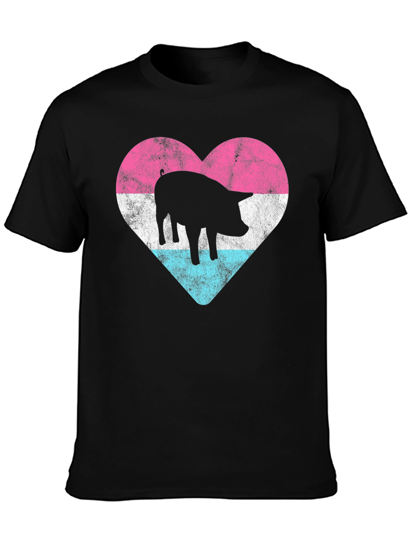 Pig Heart Pride T-Shirt - Black