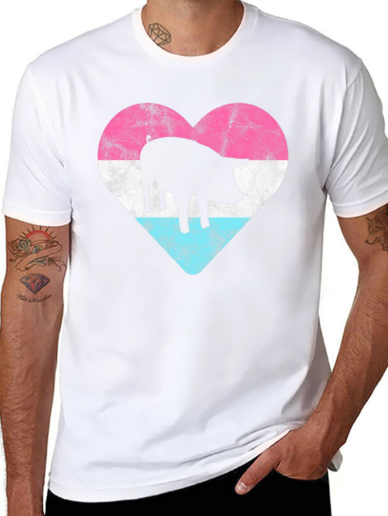 Pig Heart Pride T-Shirt - Black