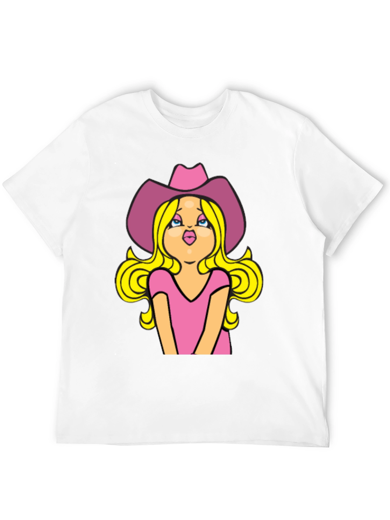 Cowgirl Cartoon Graphic Tee - Black Unisex T-Shirt