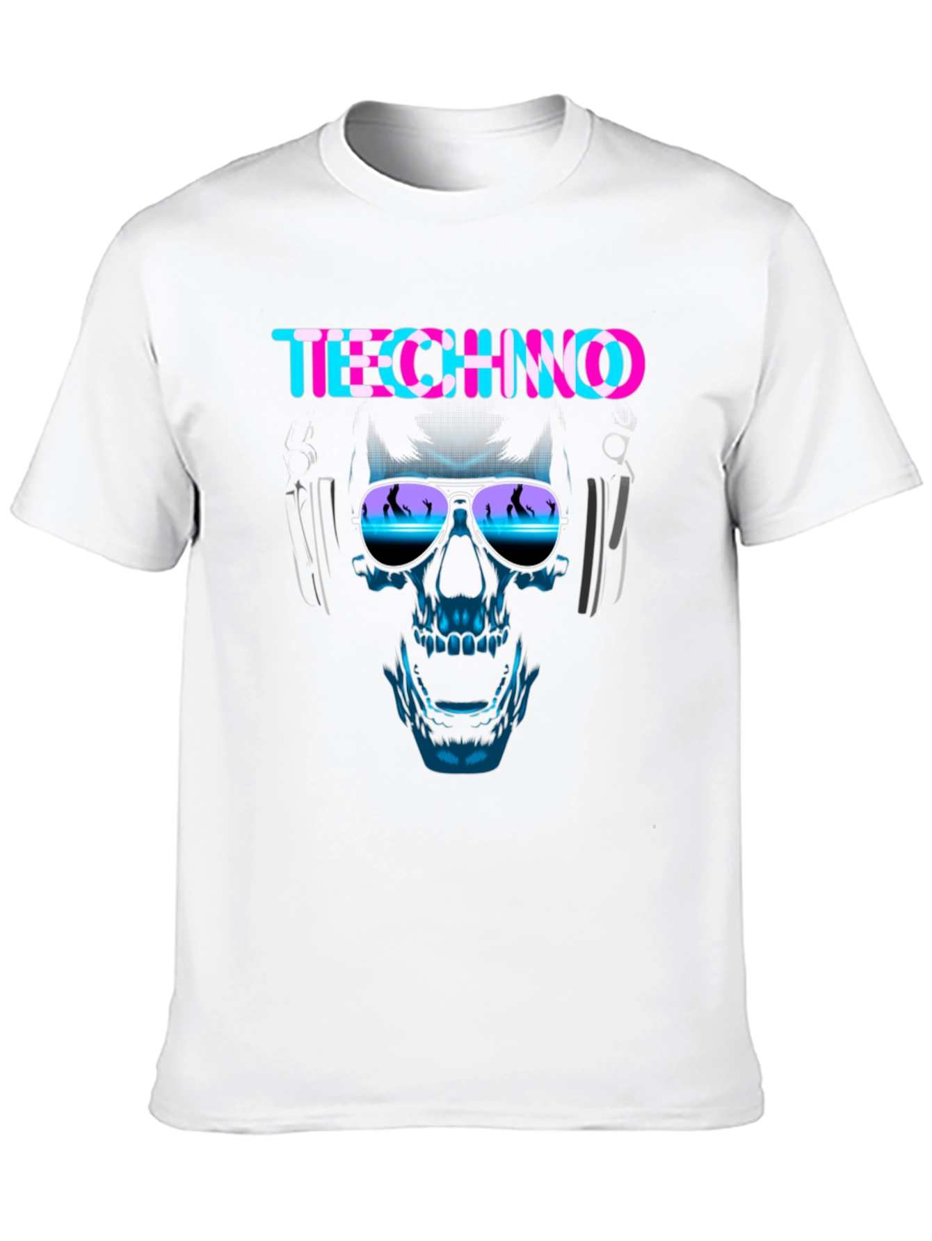Techno Skull Graphic Tee - EDM Rave Shirt