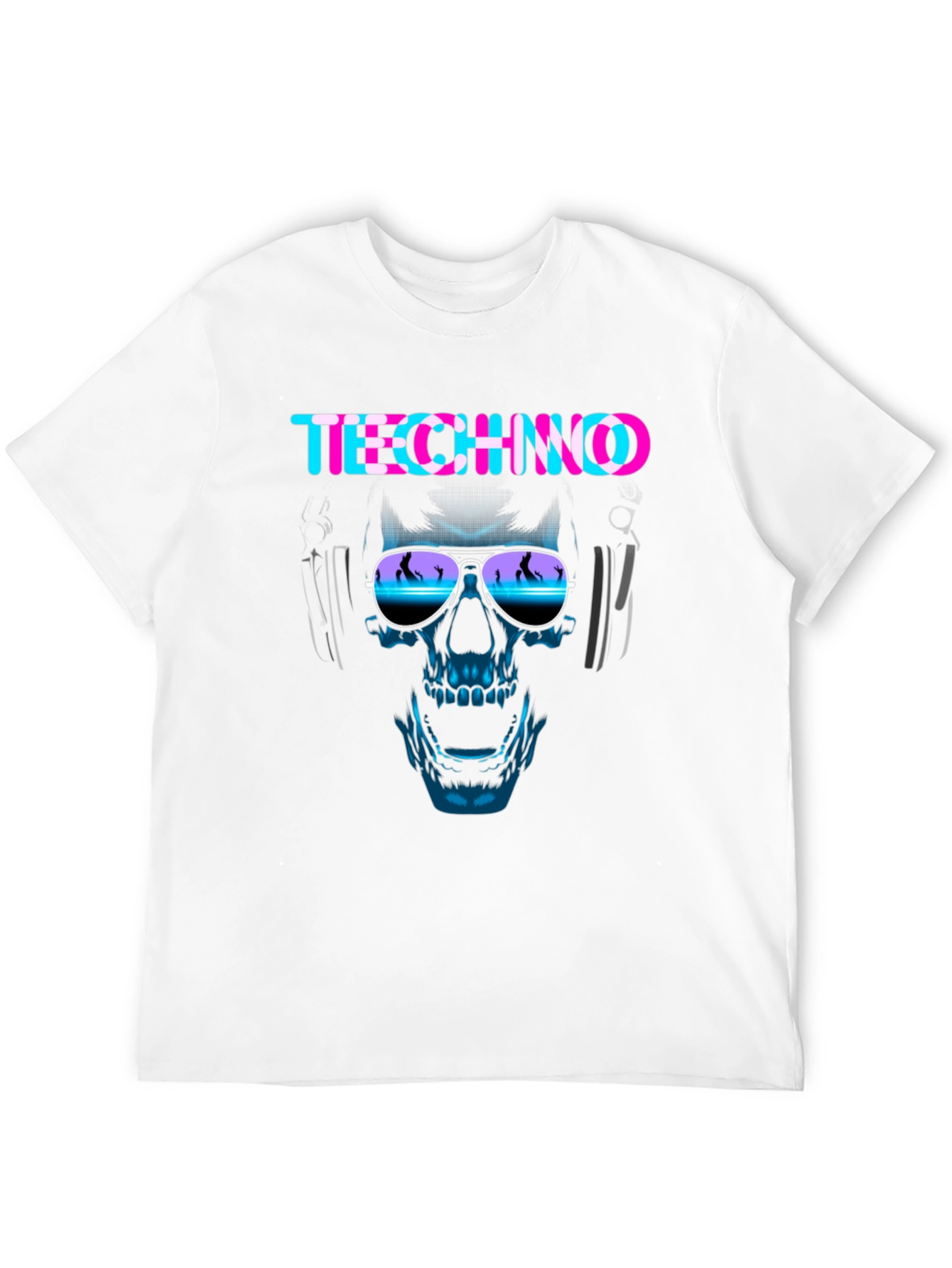 Techno Skull Graphic Tee - EDM Rave Shirt