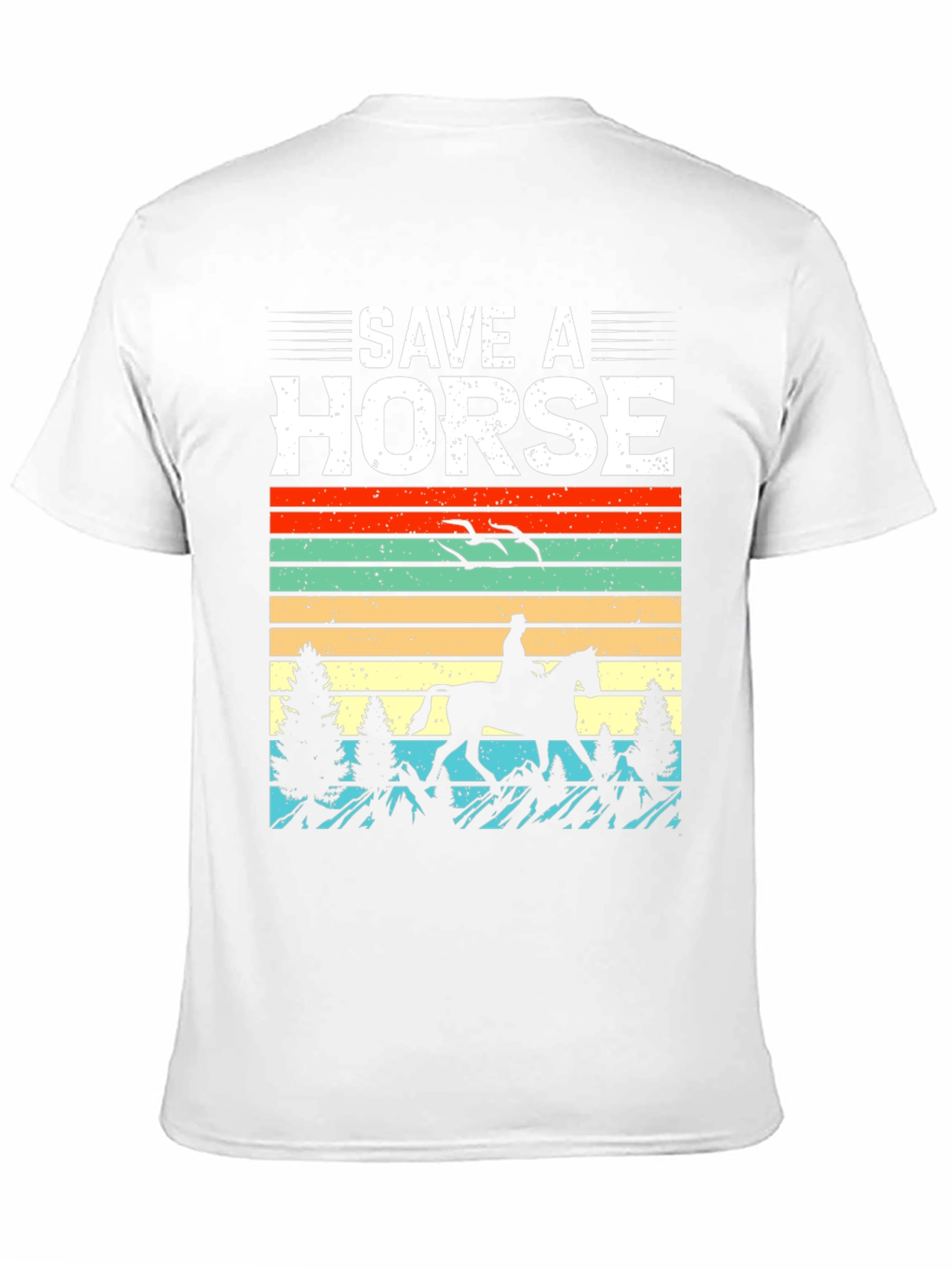 Save A Horse T-Shirt Retro Equestrian Design