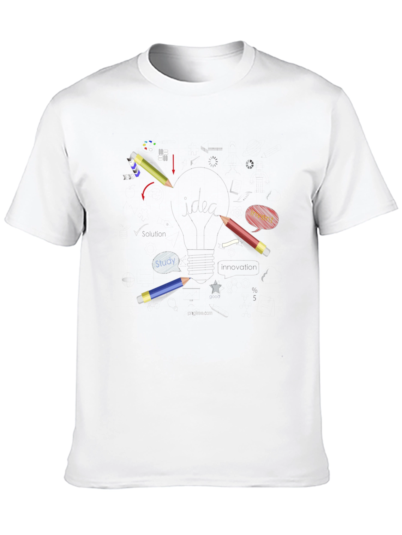 Creative Idea Bulb T-Shirt - Black