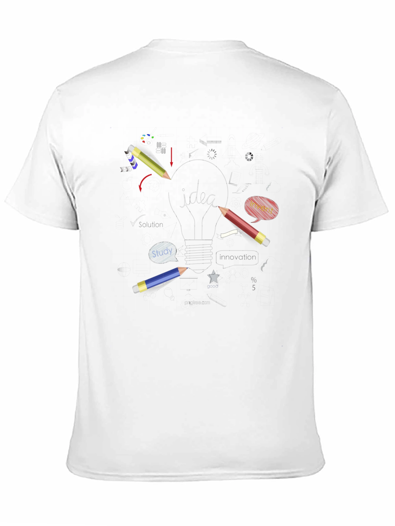 Creative Idea Bulb T-Shirt - Black