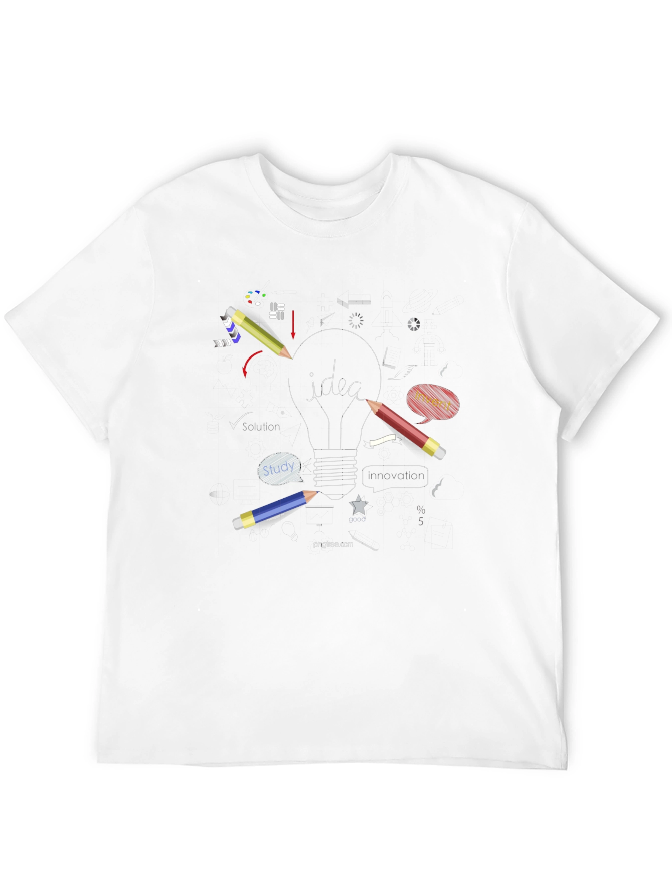 Creative Idea Bulb T-Shirt - Black