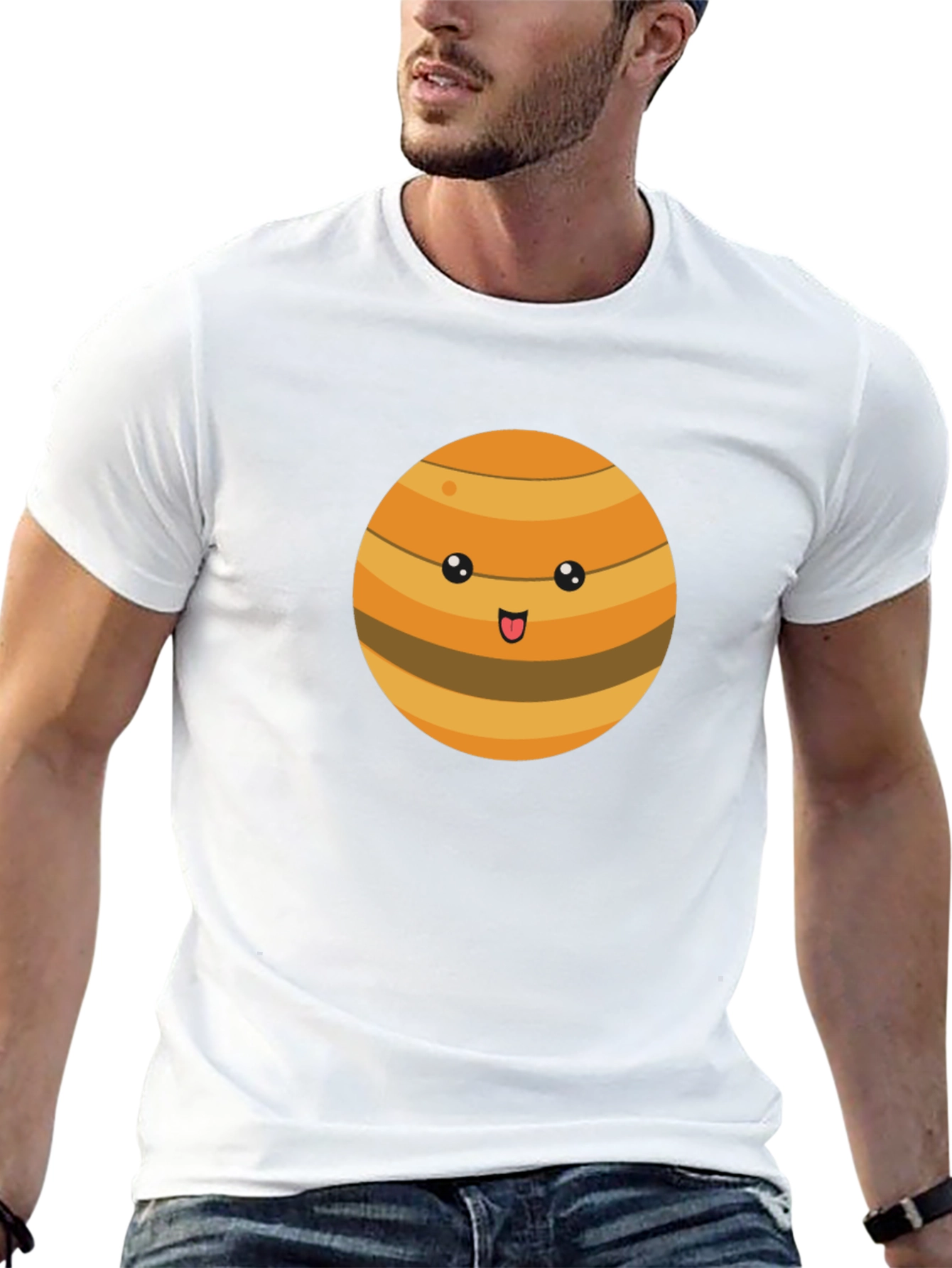 Cute Planet Graphic Tee - Mens Black T-Shirt