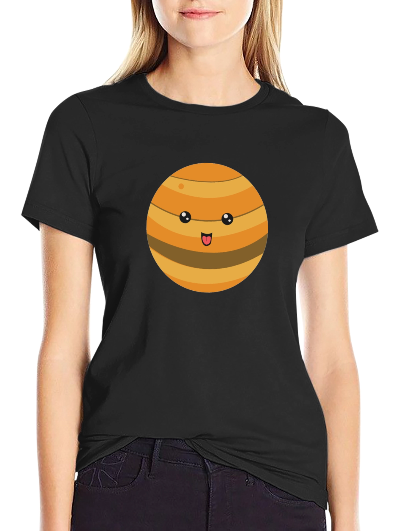 Cute Planet Graphic Tee - Mens Black T-Shirt