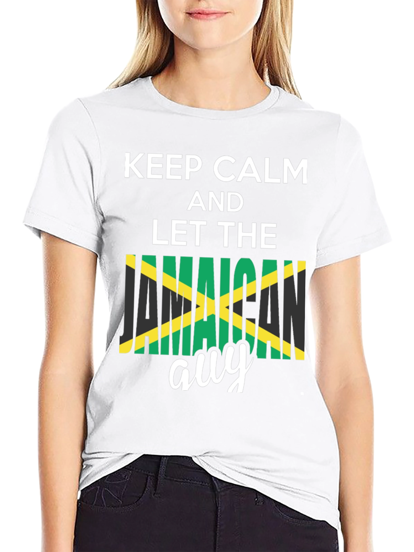 Keep Calm Jamaican Guy T-Shirt - Black