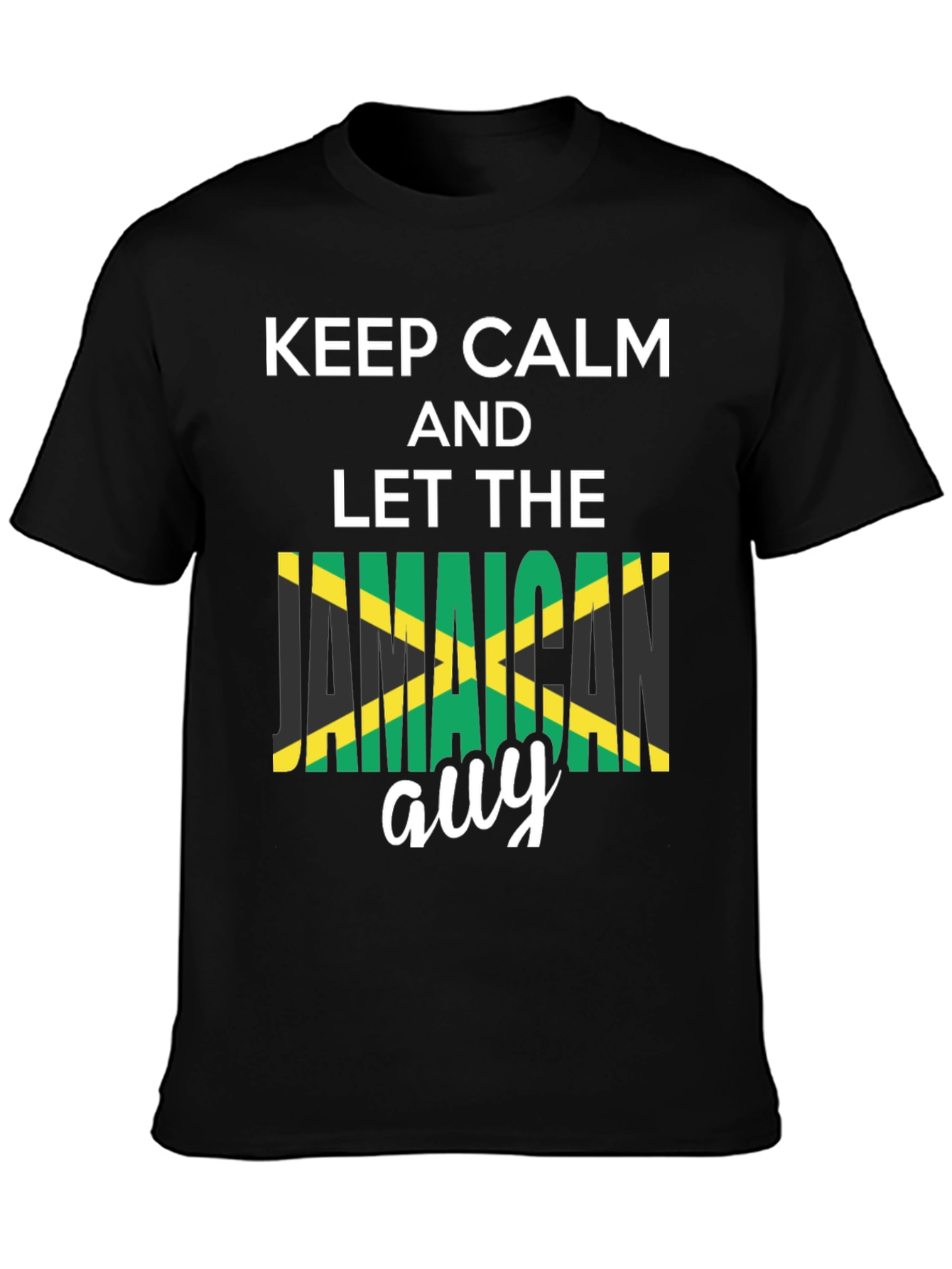 Keep Calm Jamaican Guy T-Shirt - Black