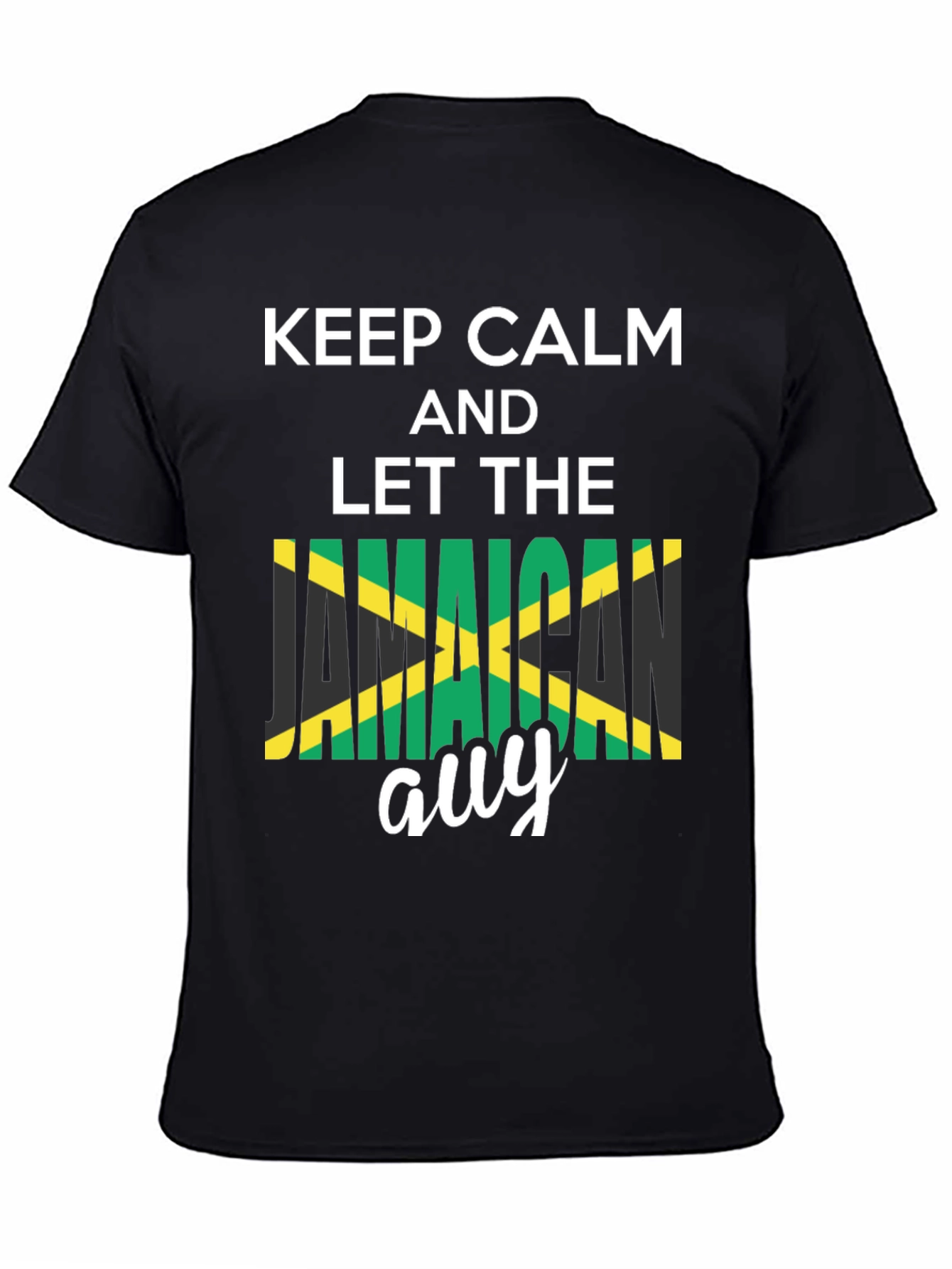 Keep Calm Jamaican Guy T-Shirt - Black