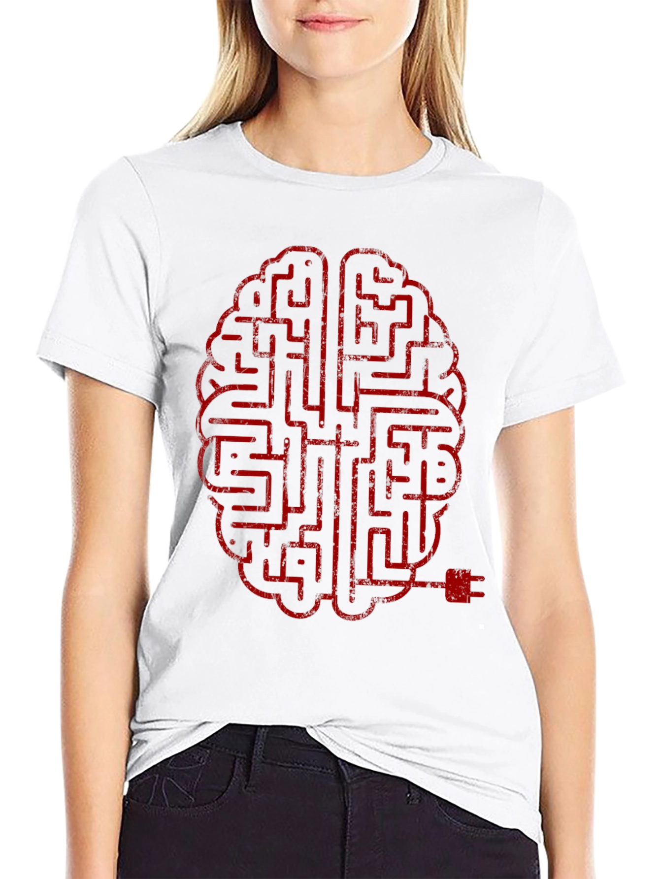 Brain Maze T-Shirt - Mens Crew Neck