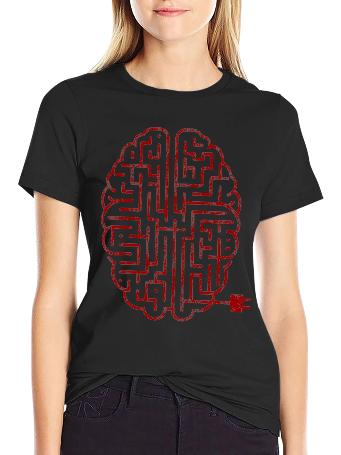 Brain Maze T-Shirt - Mens Crew Neck