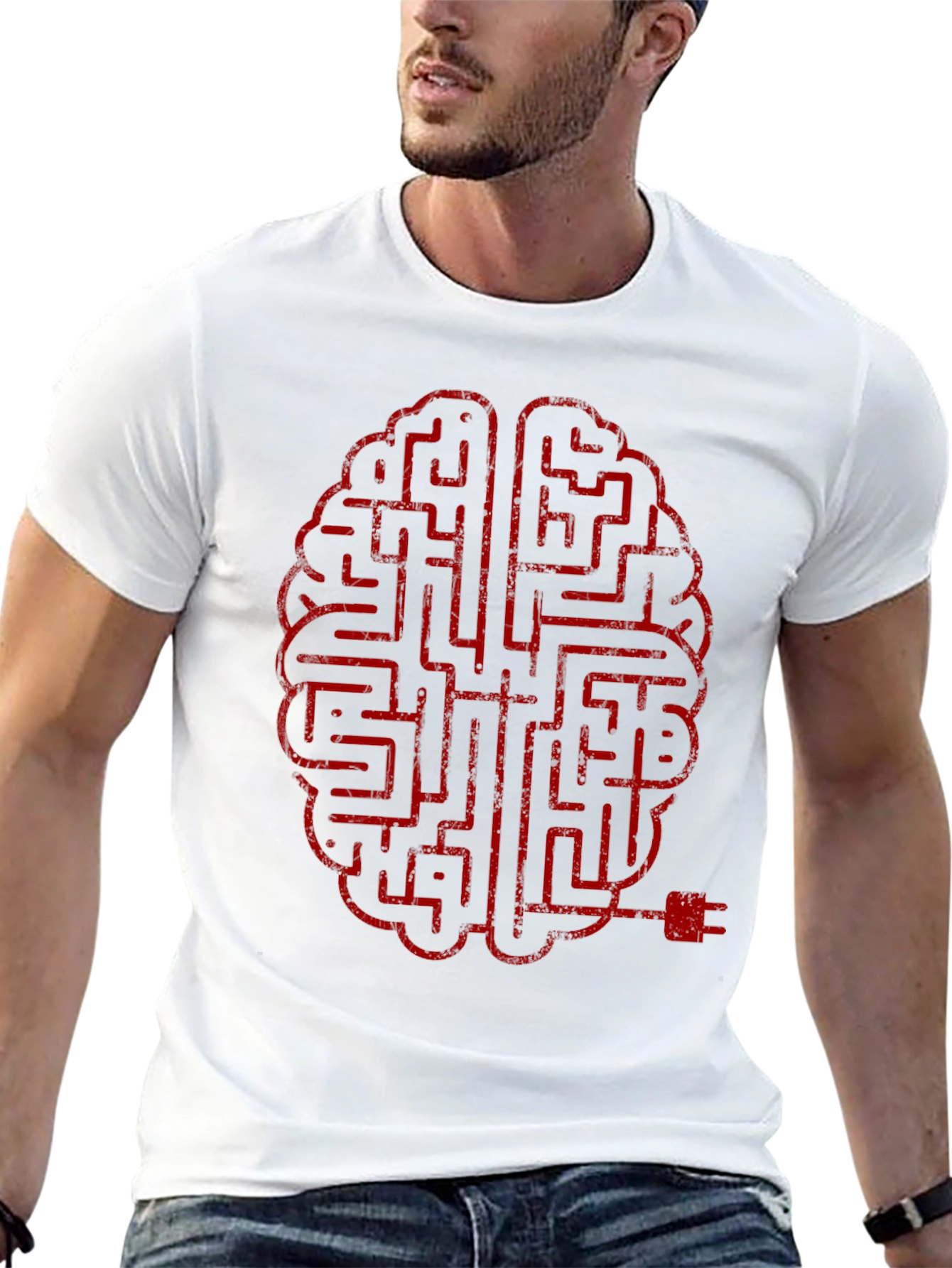 Brain Maze T-Shirt - Mens Crew Neck