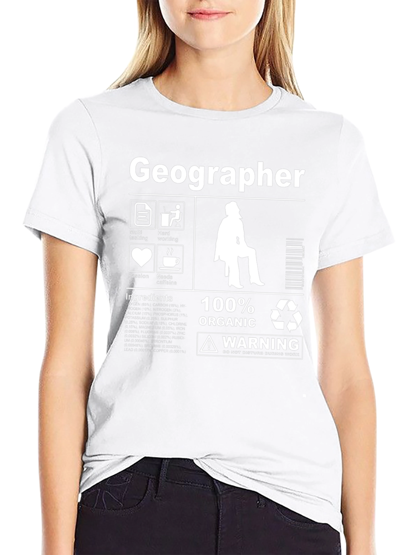 Geographer T-Shirt - 100% Organic Funny Gift