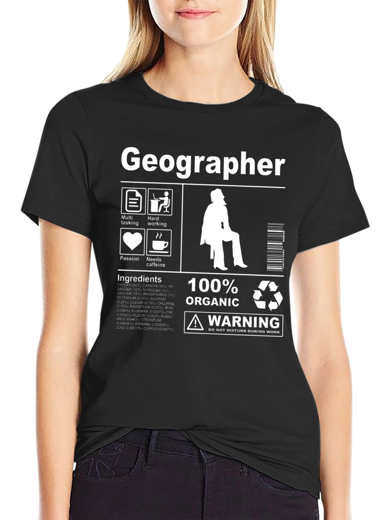 Geographer T-Shirt - 100% Organic Funny Gift