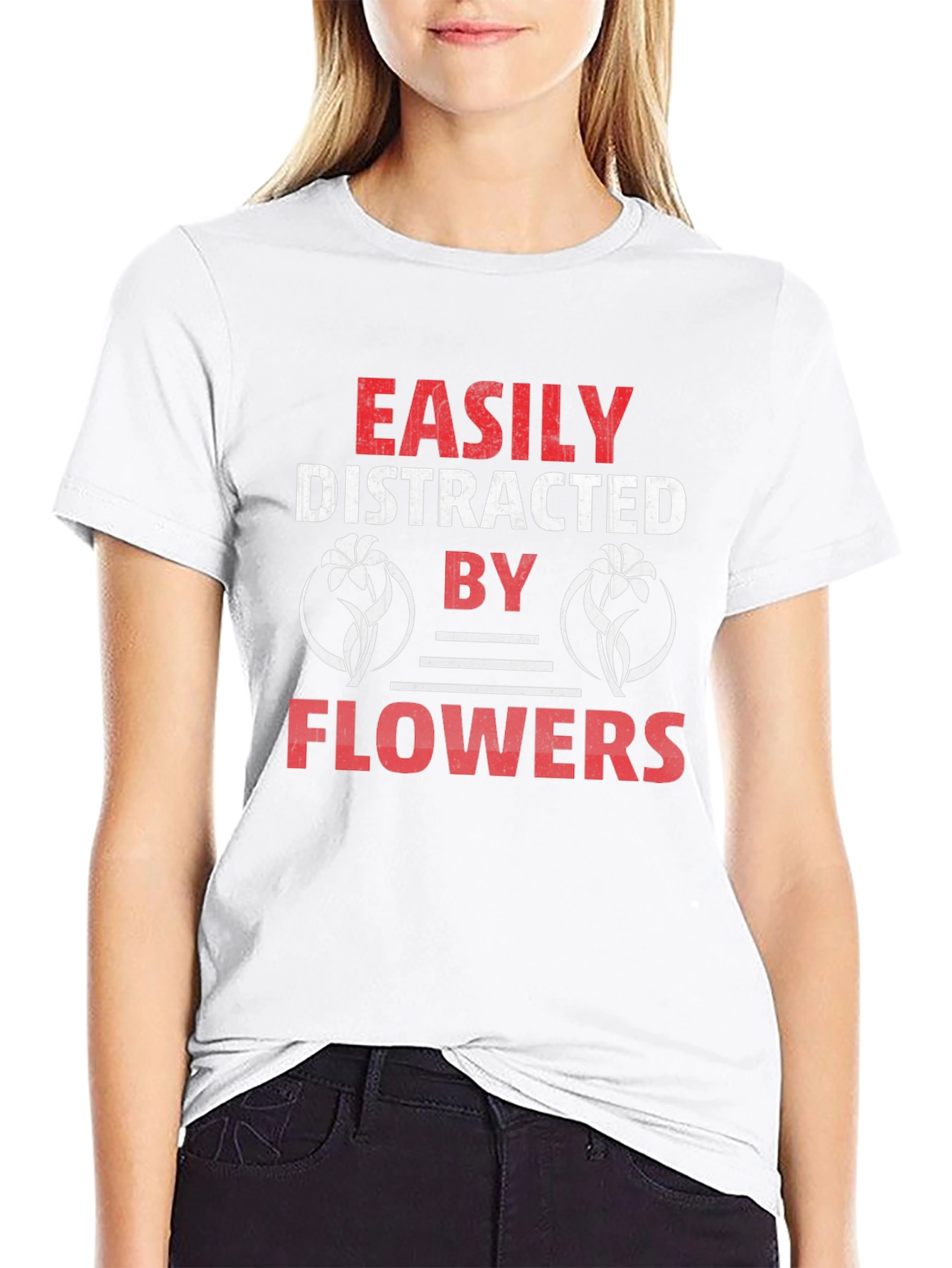 Easily Distracted By Flowers Graphic Tee