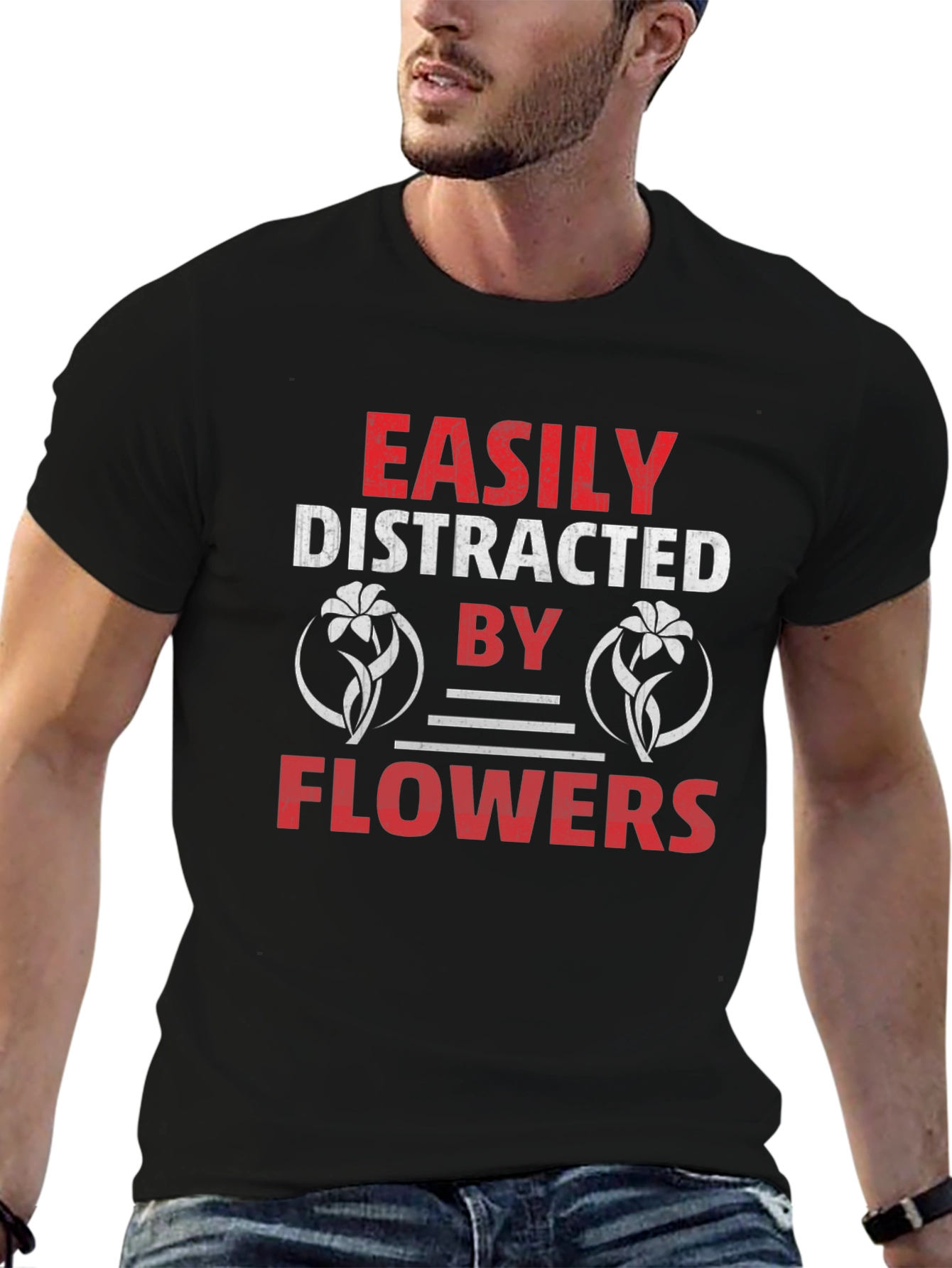 Easily Distracted By Flowers Graphic Tee