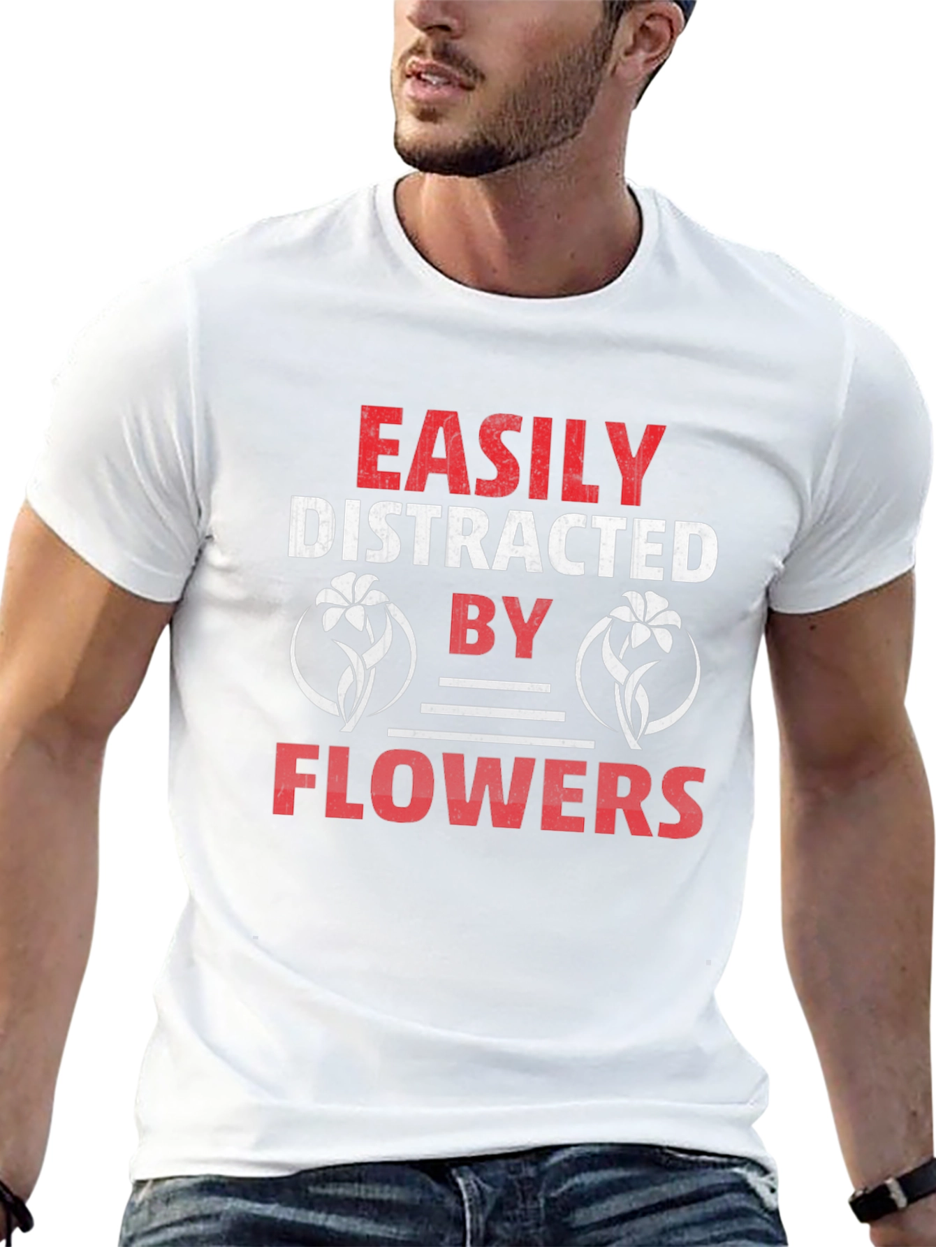 Easily Distracted By Flowers Graphic Tee
