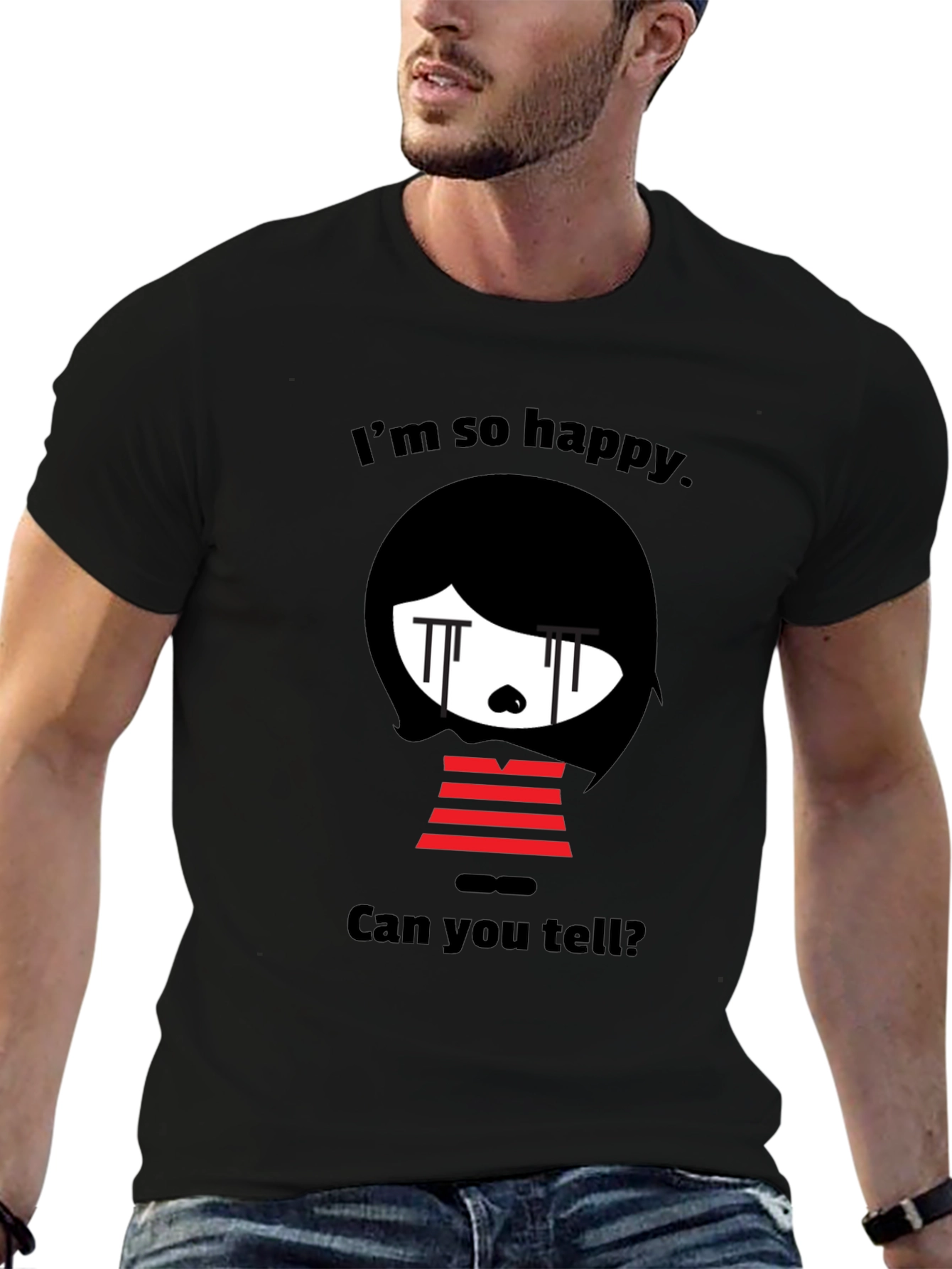 Emo Cartoon Graphic T-Shirt