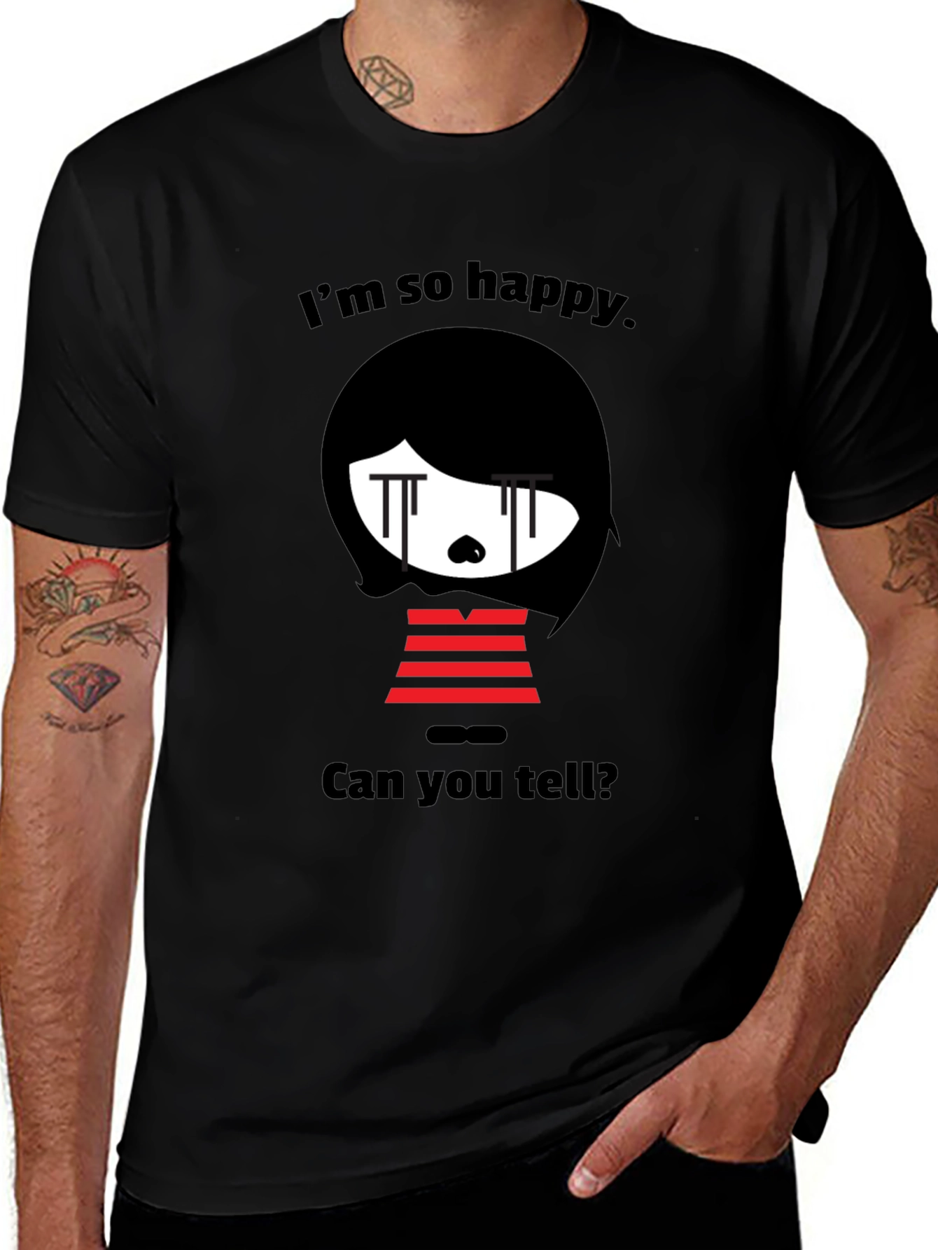 Emo Cartoon Graphic T-Shirt