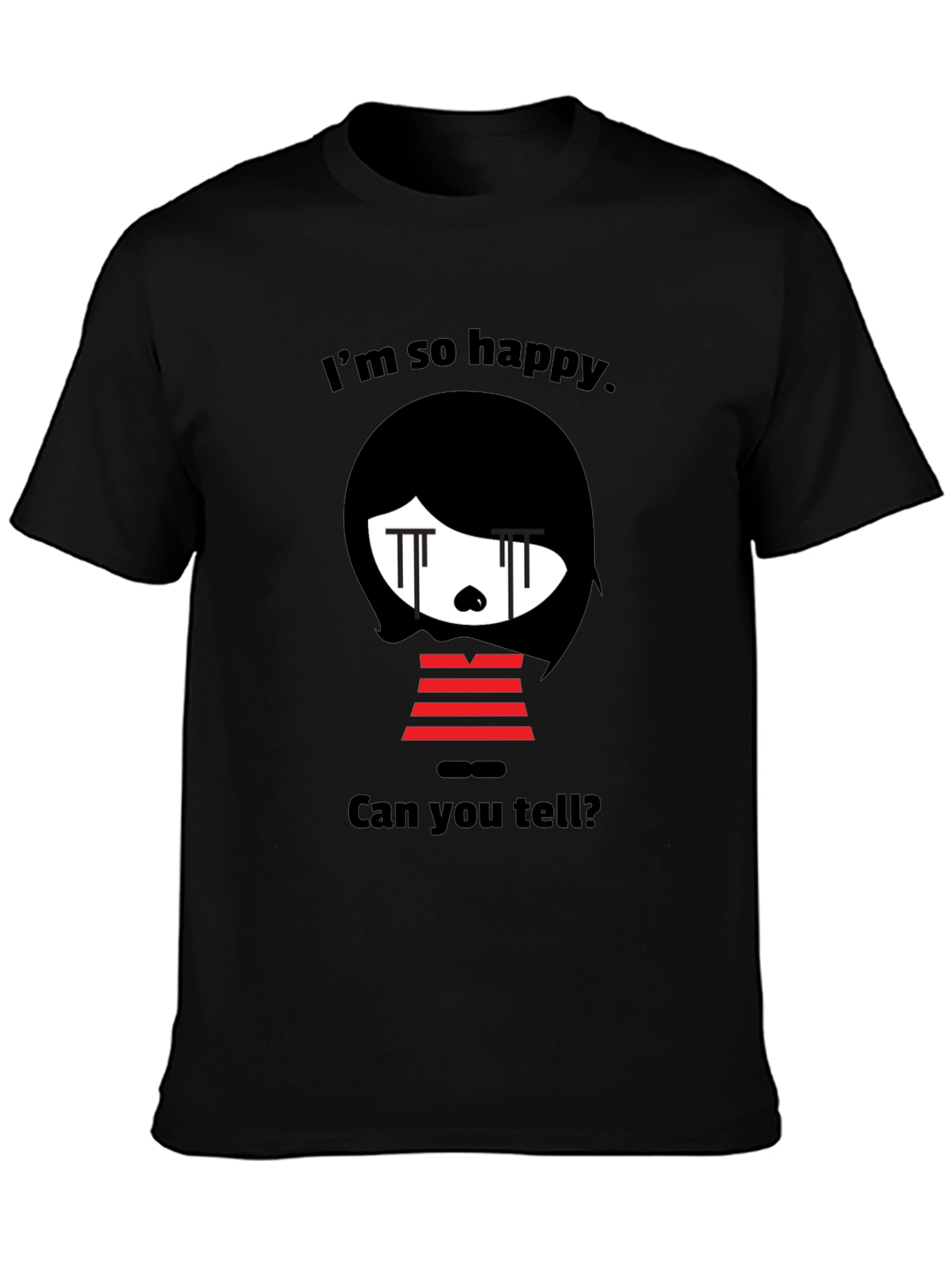 Emo Cartoon Graphic T-Shirt